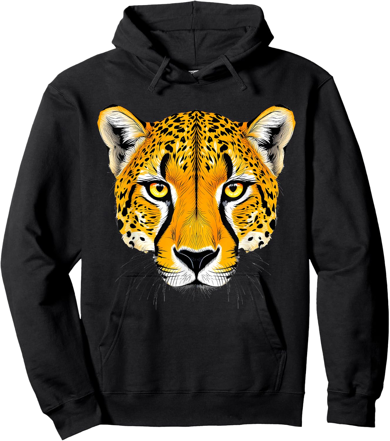 Cool Cheetah Art Women Kid Zoo Animal Safari Cheetah Hoodie - Hoodie | Black