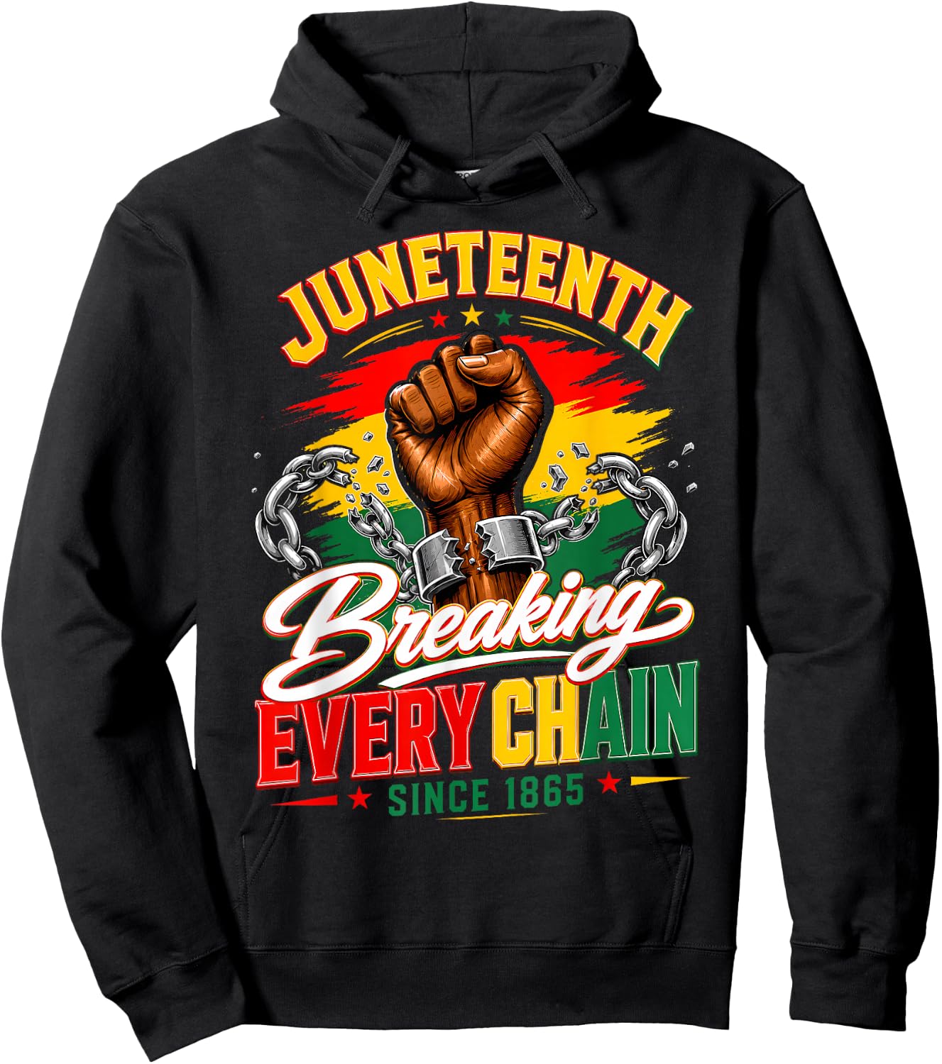 Juneteenth Breaking Every Chain Since 1865 Freedom Men Kids Hoodie - Hoodie | Black