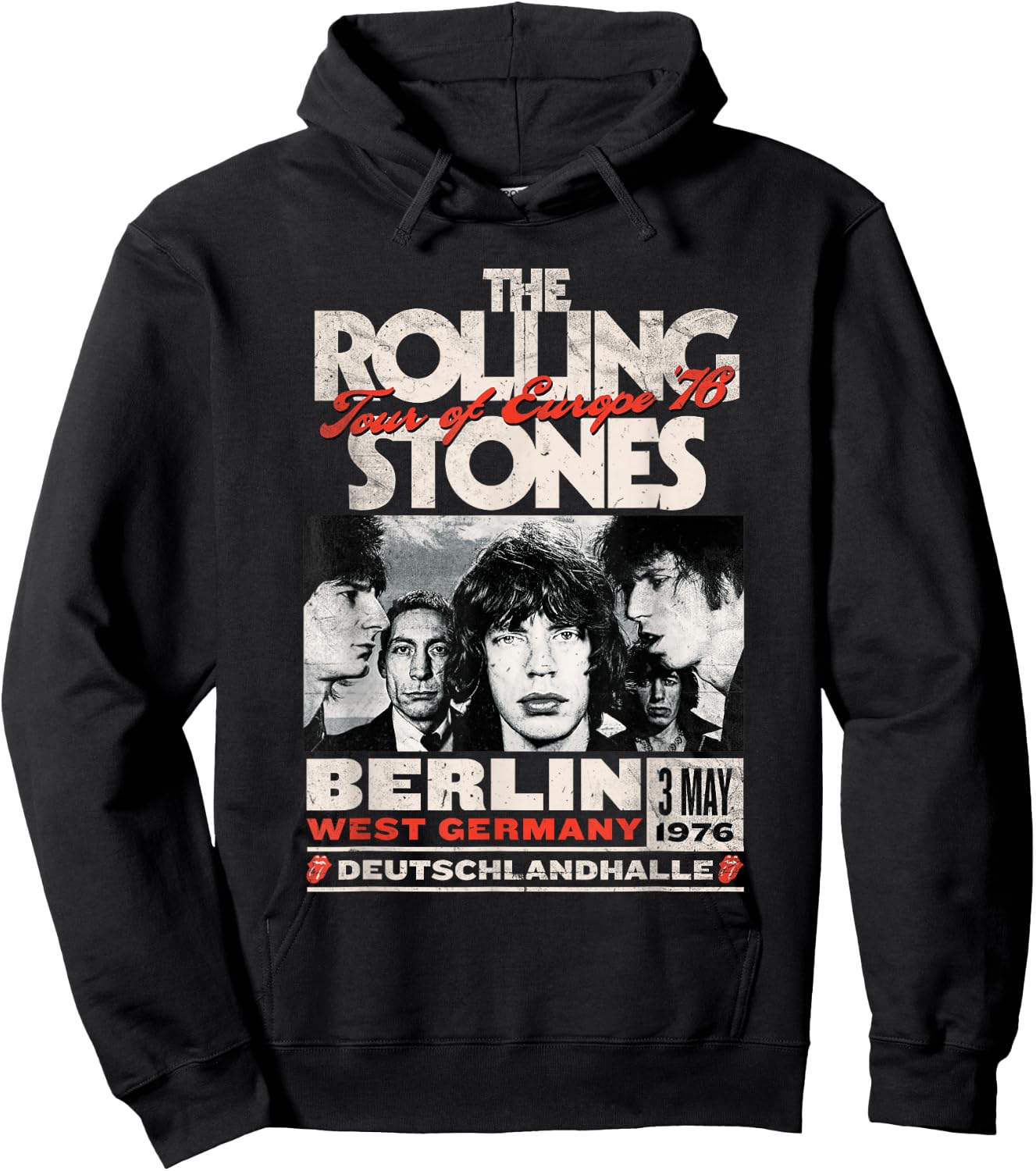 Die Rolling Stones Berlin 76 , black Hoodie - Hoodie | Black