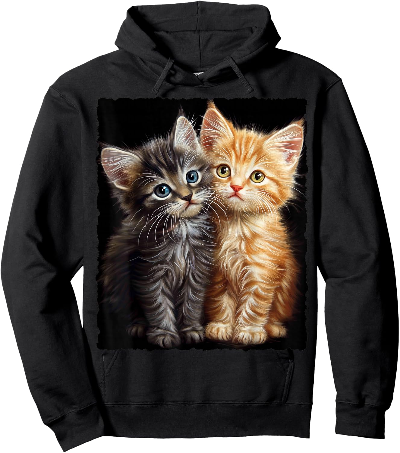 Cute Magic Cat Kitten Fantasy Art , black Hoodie - Hoodie | Black