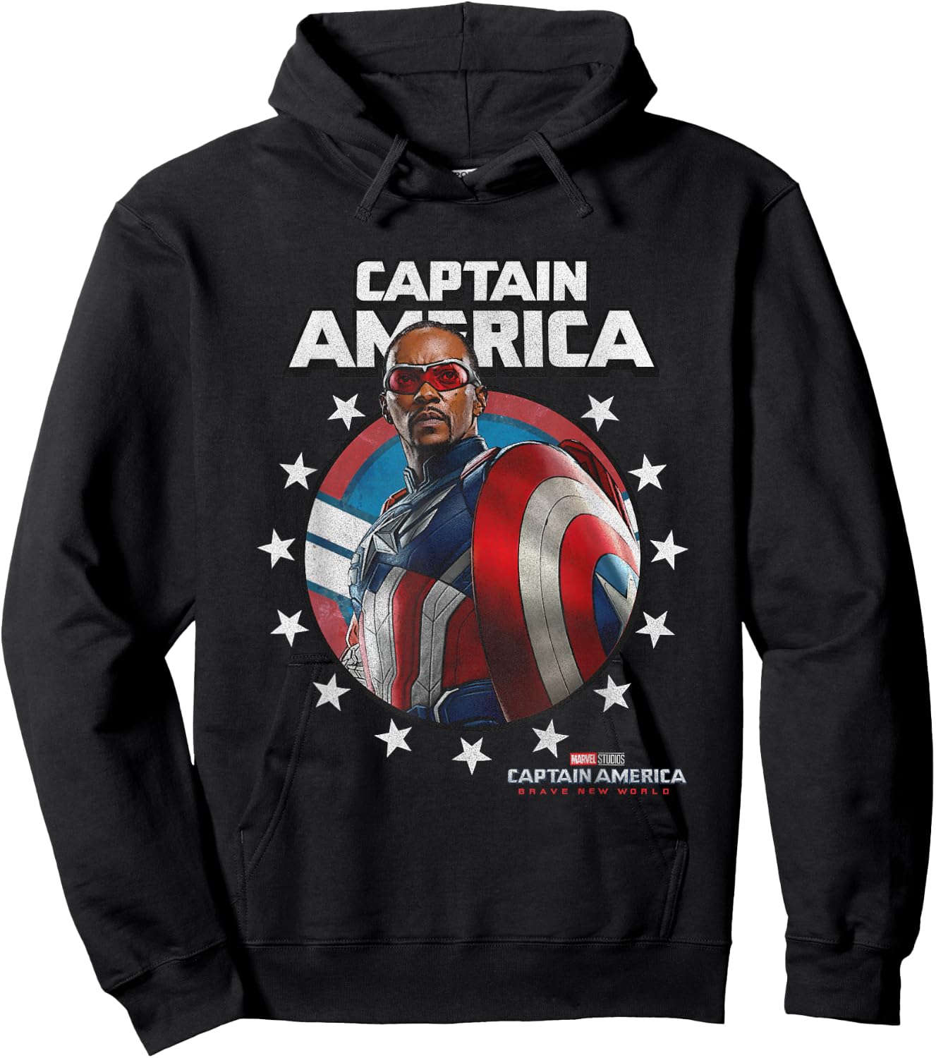 Marvel Captain America: Brave New World Star Spangled Sam Hoodie - Hoodie | Black