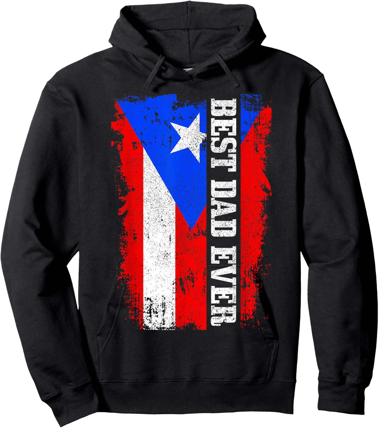 Puerto Rican Papi Dad Puerto Rico Pride Boricua Father's Day Hoodie - Hoodie | Black