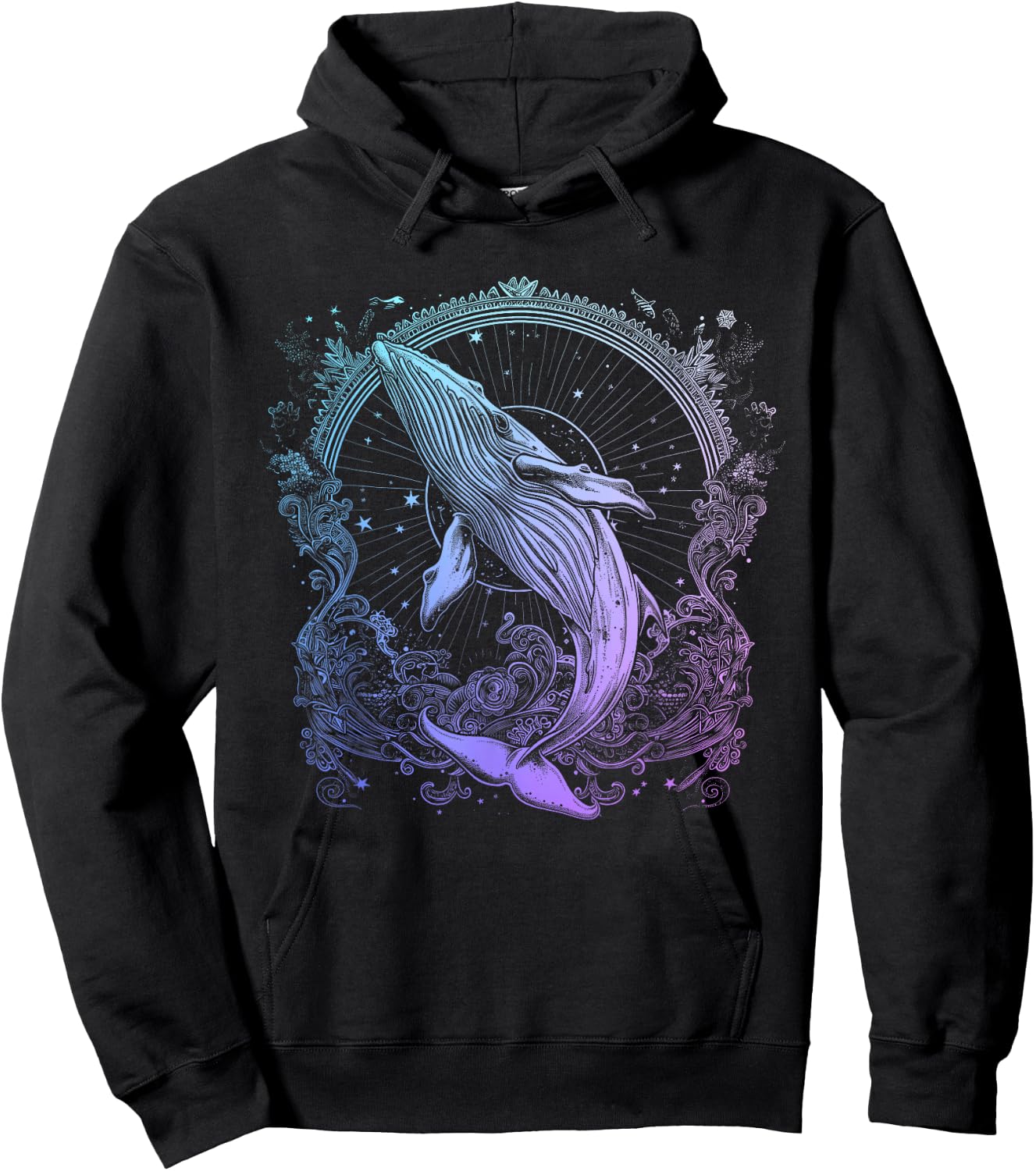 Blue Whale Humpback Whale Lover Hoodie - Hoodie | Black