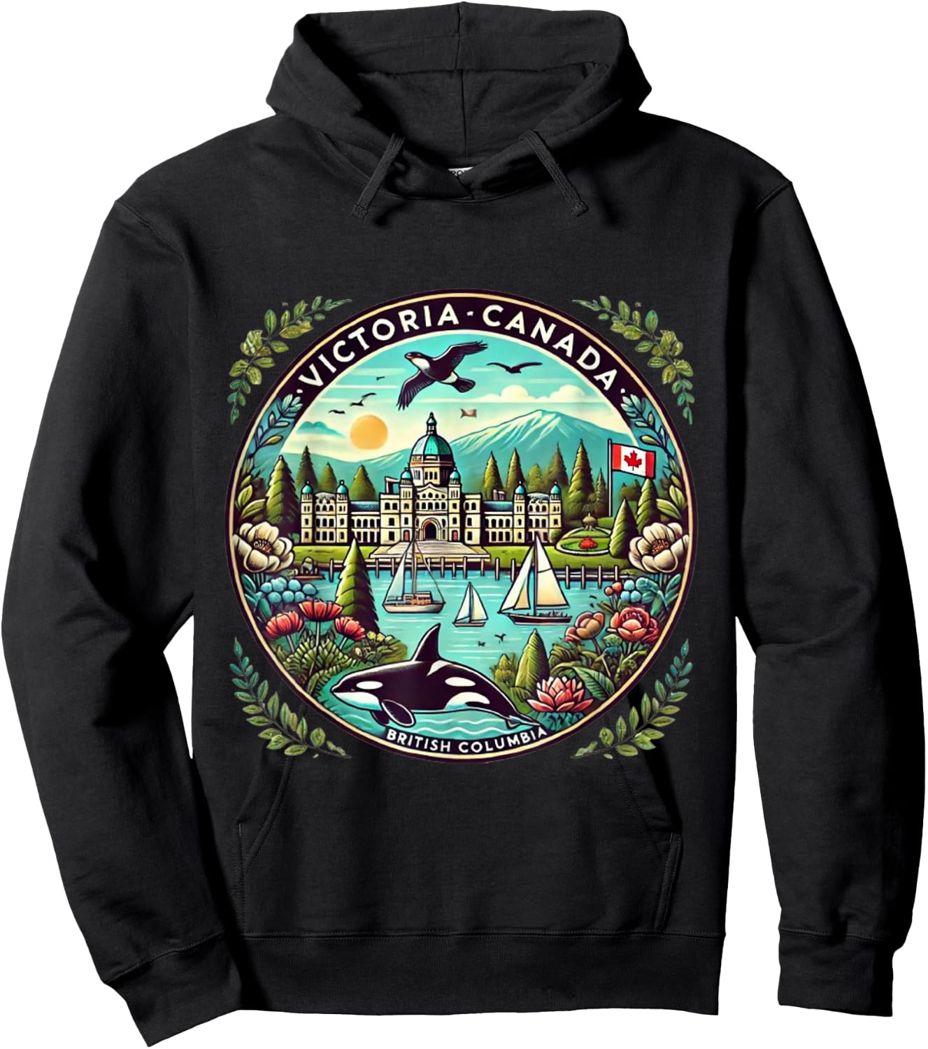 Victoria Canada British Columbia Cruise Destination Hoodie - Hoodie | Black