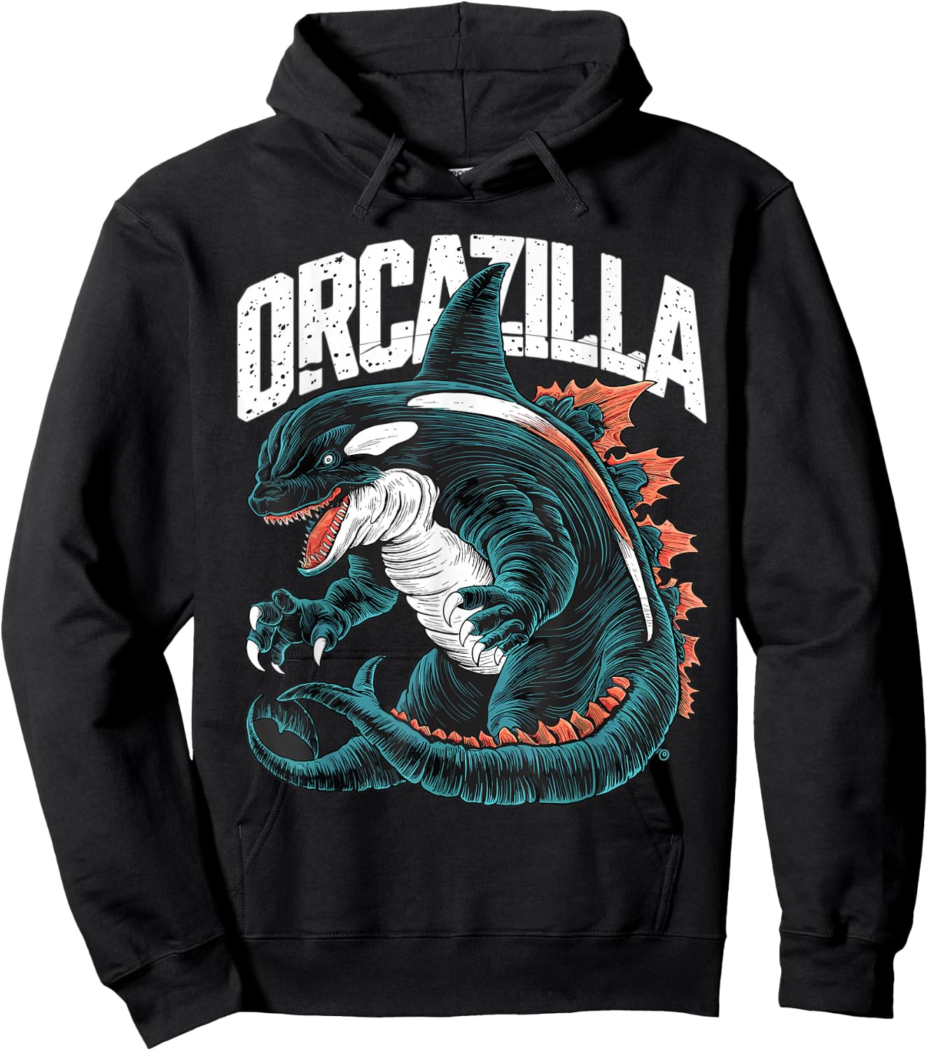 Funny Orca Orcazilla Hoodie - Hoodie | Black