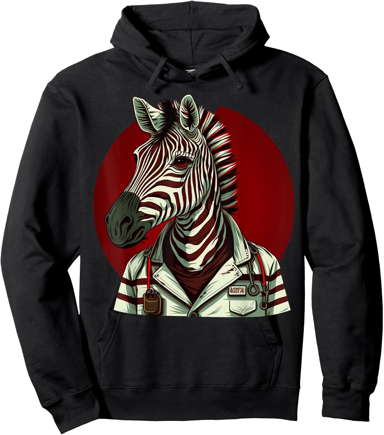 Medical Nursing Zebra on Nurse Zebra Hoodie - Hoodie | Black