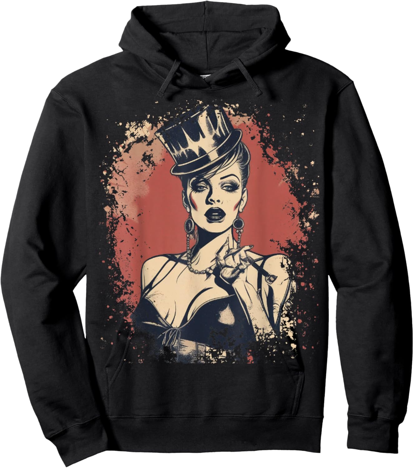 Burlesque Showgirl Vintage Dancing Theater Hoodie - Hoodie | Black