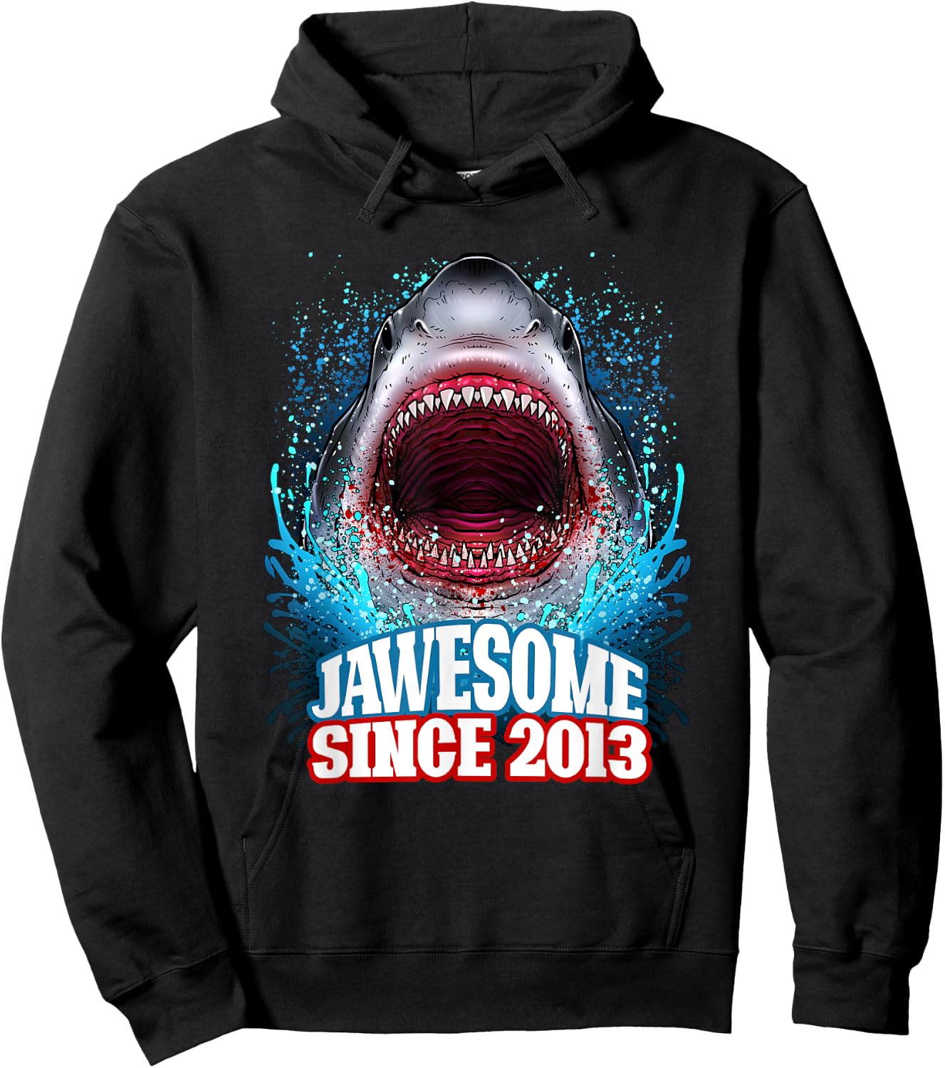 12th Birthday Jawesome Since 2013 Shark 12 Years Old Hoodie - Hoodie | Black