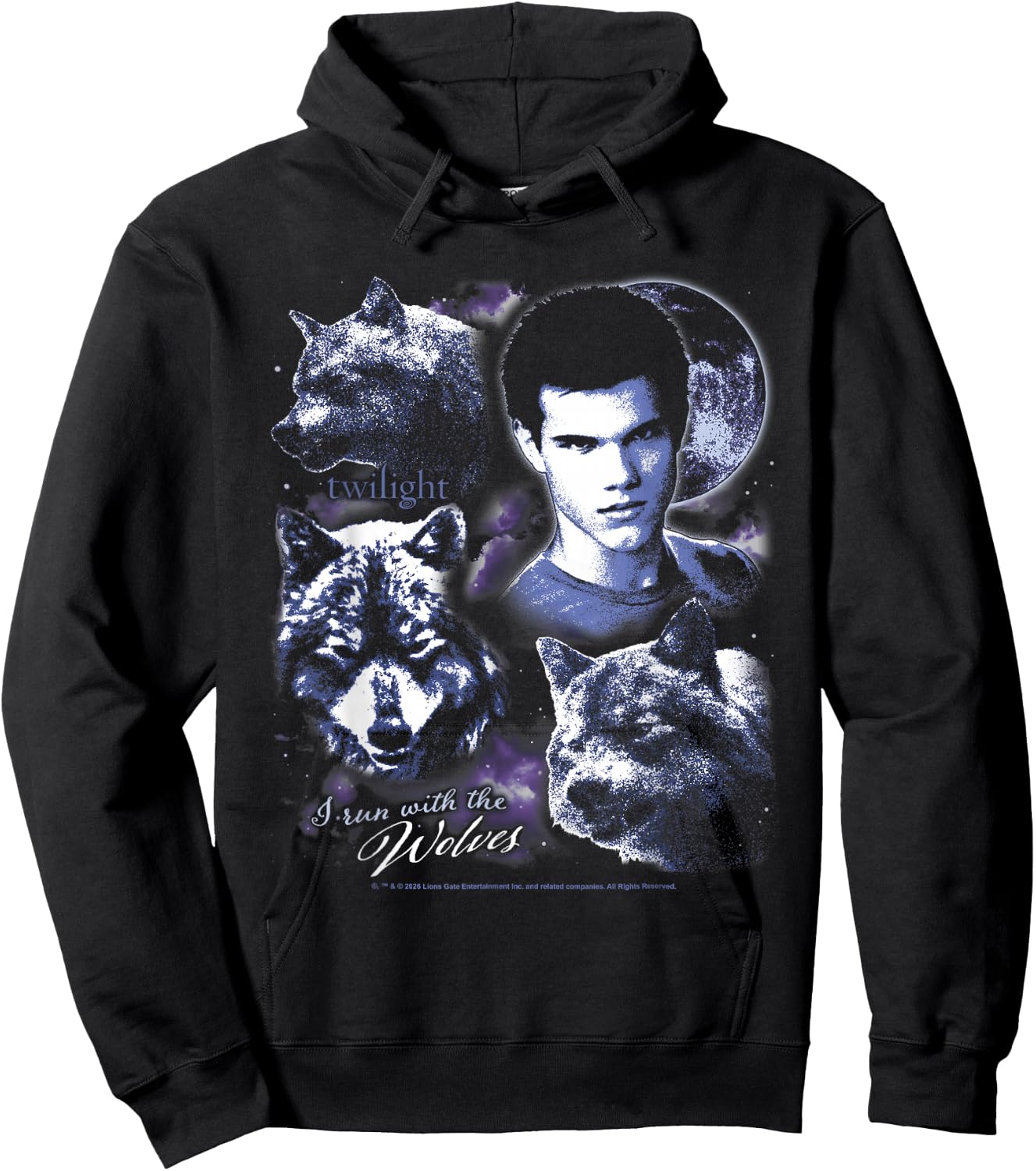 Twilight I Run with the Wolves Jacob Werewolf Retro Movie Hoodie - Hoodie | Black