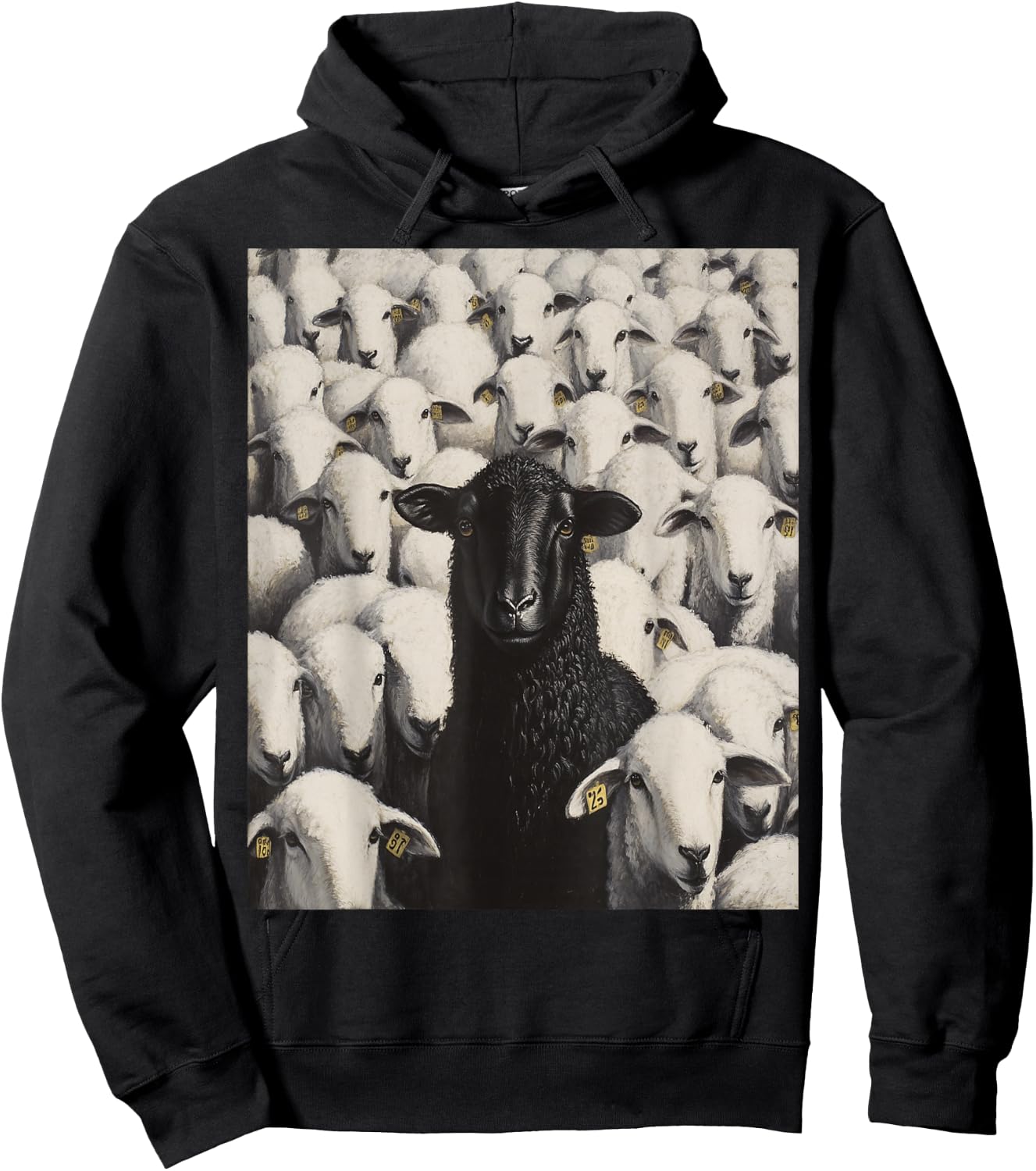 White Sheep Black Hoodie - Hoodie | Black