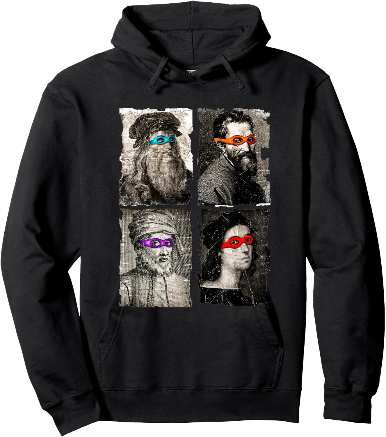 Artists Renaissance Heroes Fun Humor Design Hoodie - Hoodie | Black