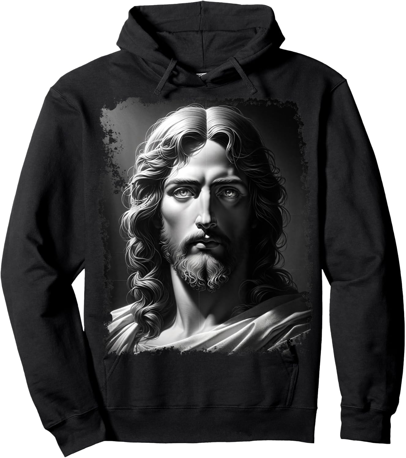 Jesus Christ Black White Hoodie - Hoodie | Black