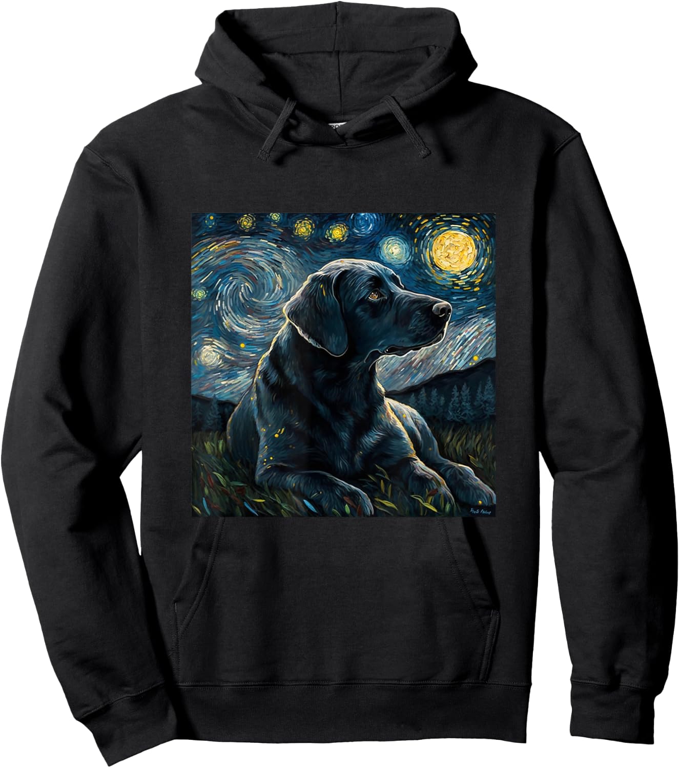 Cute Black Lab Black Labrador Retriever Puppy Dog Mom Animal Hoodie - Hoodie | Black