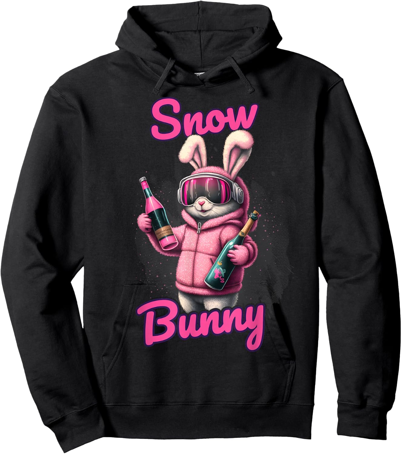 Skiing Snow Bunny | Après-ski Hoodie - Hoodie | Black