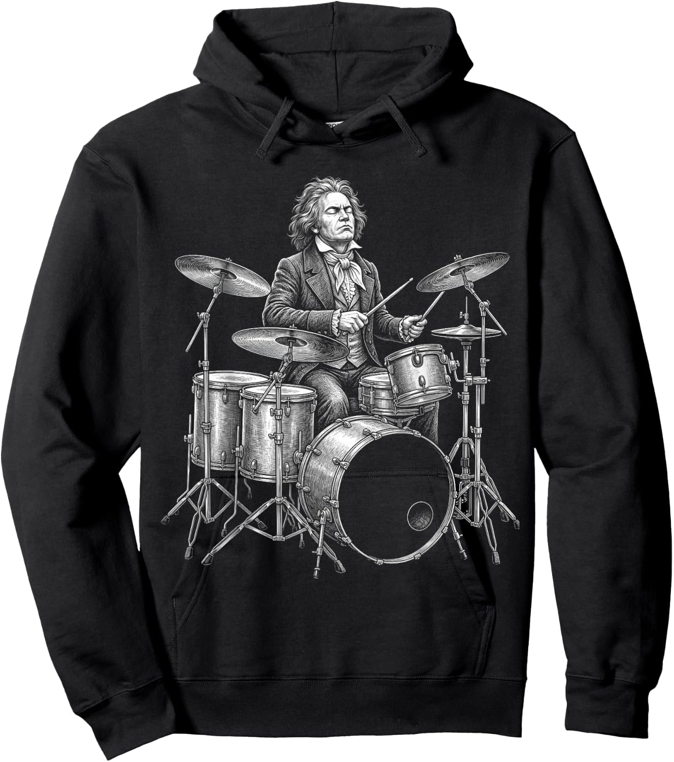 Ludwig Van Beethoven Drums Hoodie - Hoodie | Black