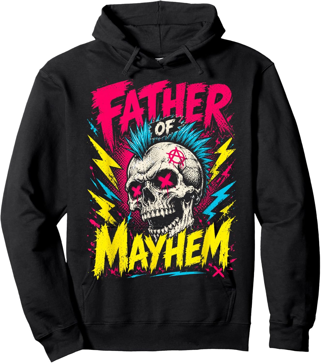 Father's Day Father of Mayhem Proud Dad Hoodie - Hoodie | Black
