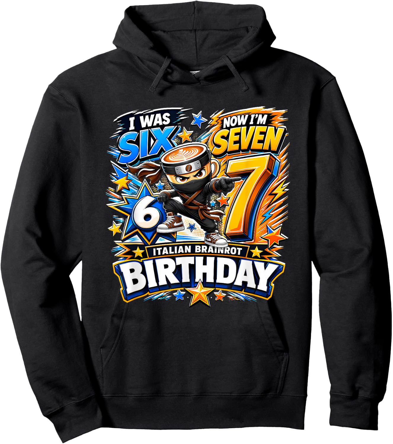 I was 6 Now I'm 7 7th Birthday 6 7 Birthday Boys Hoodie - Hoodie | Black