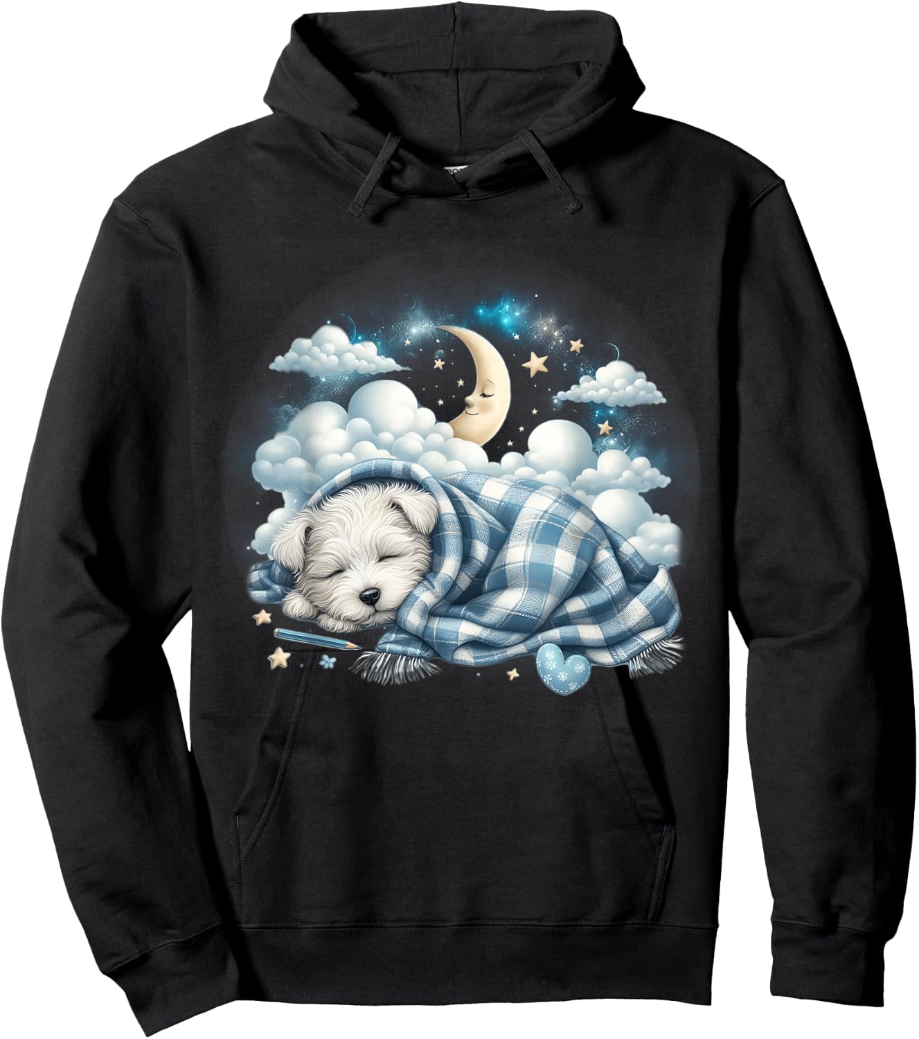 Napping Westie Pajama West Highland White Terrier Sleeping Hoodie - Hoodie | Black