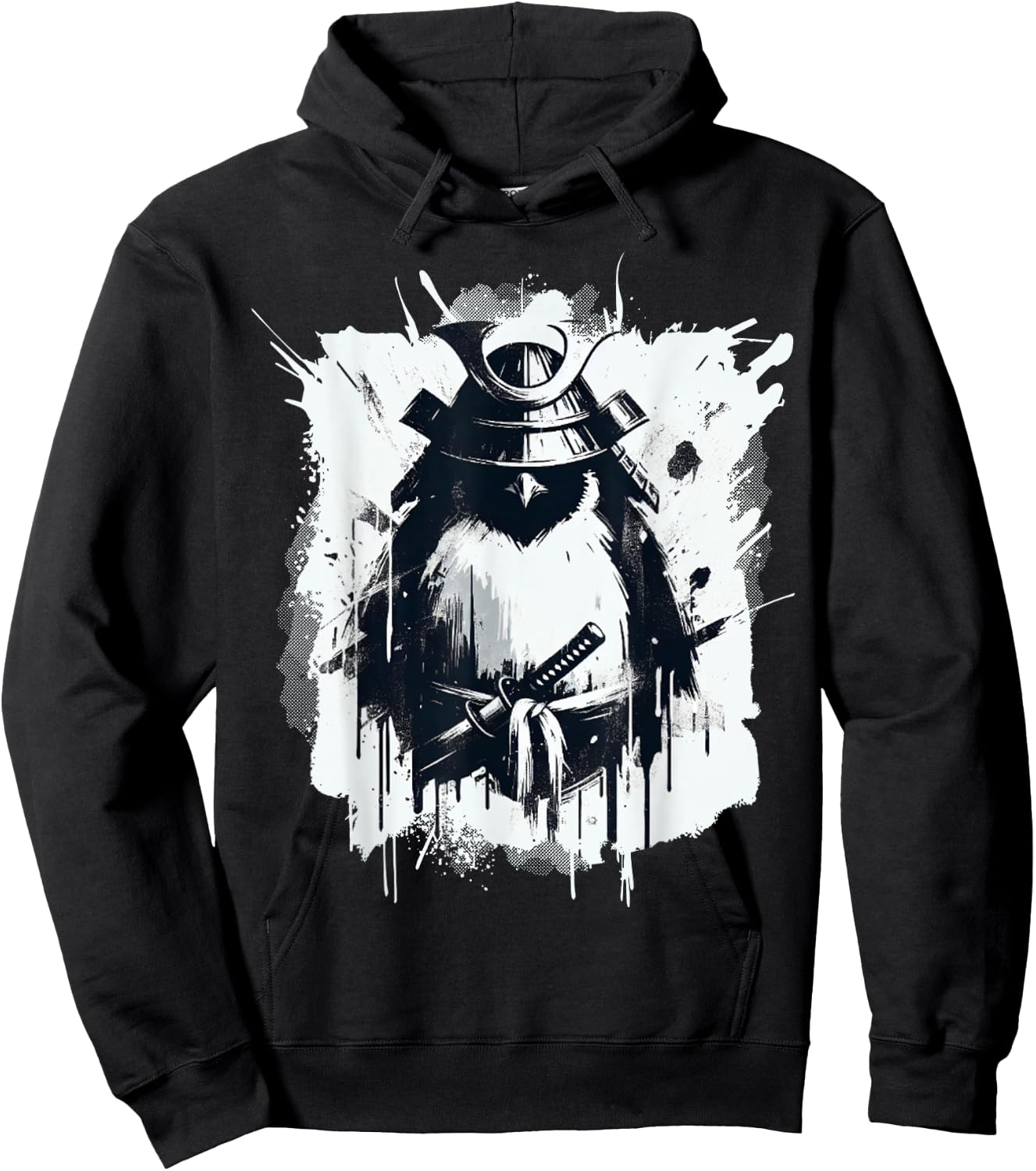 Penguin Ninja Samurai Costume Japanese Outfit Hoodie - Hoodie | Black