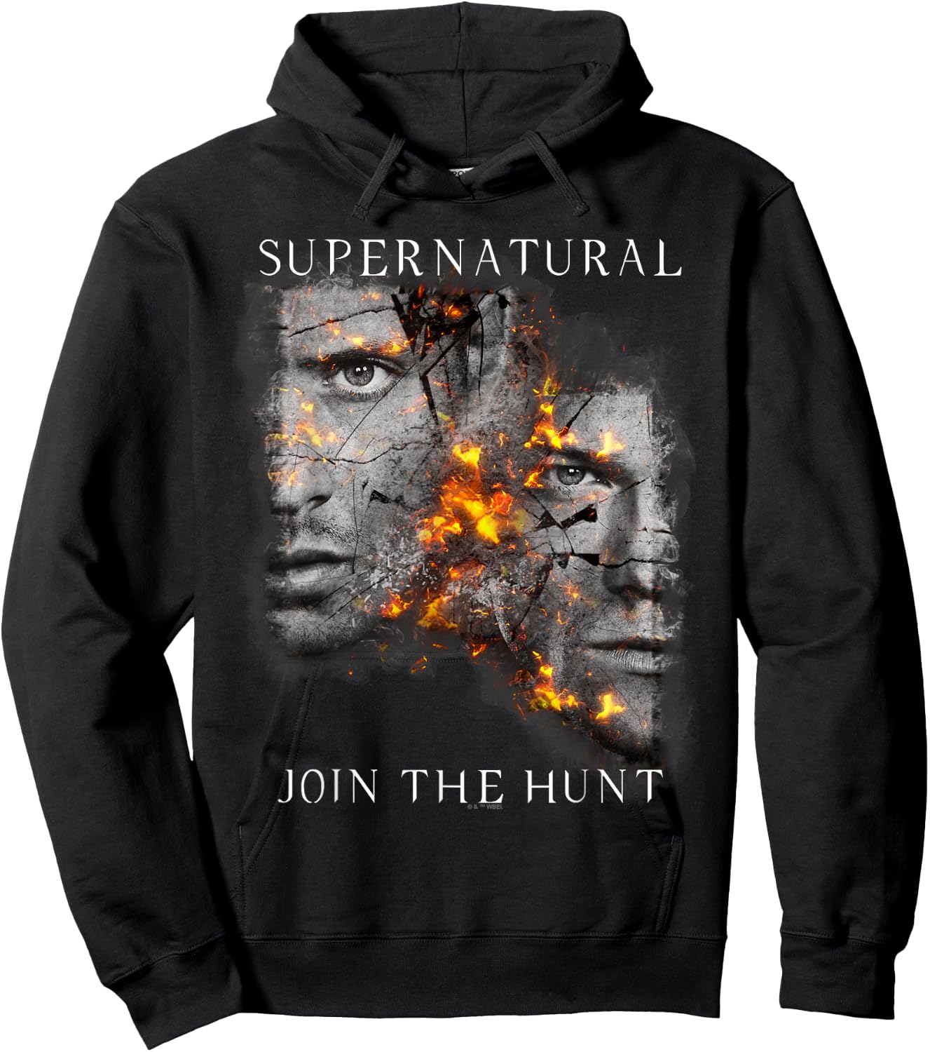 Supernatural Sam Dean Cracking Portraits Hoodie - Hoodie | Black