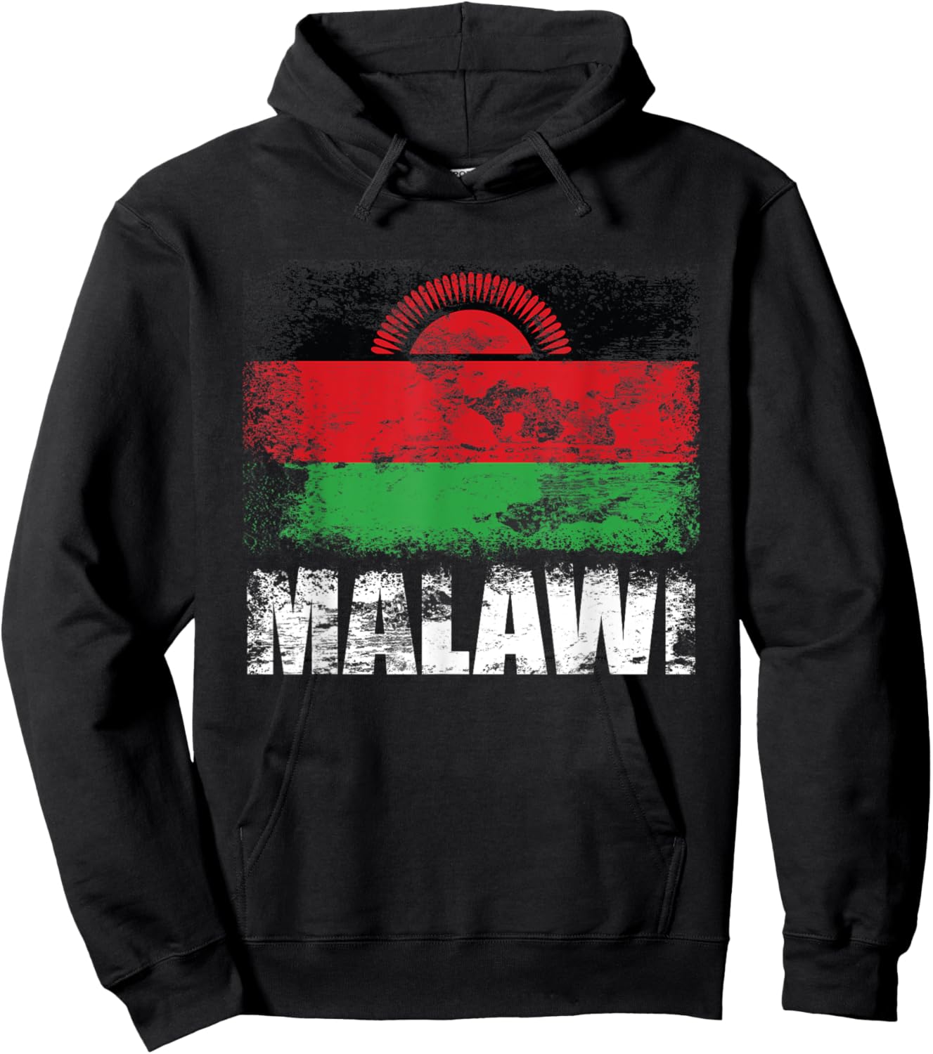 Malawi Flag | Malawian Flag Hoodie - Hoodie | Black