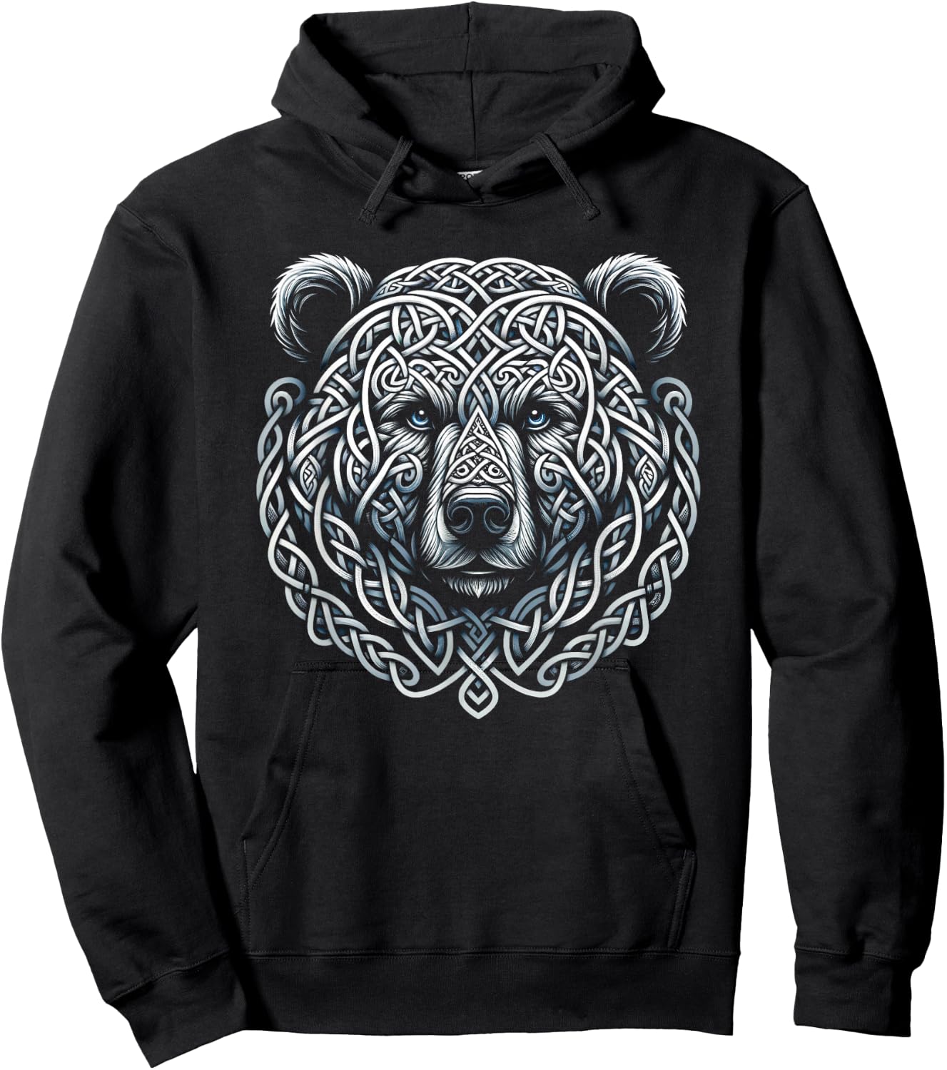 Berserker Bear Head Celtic Tribal Knot Viking Hoodie - Hoodie | Black