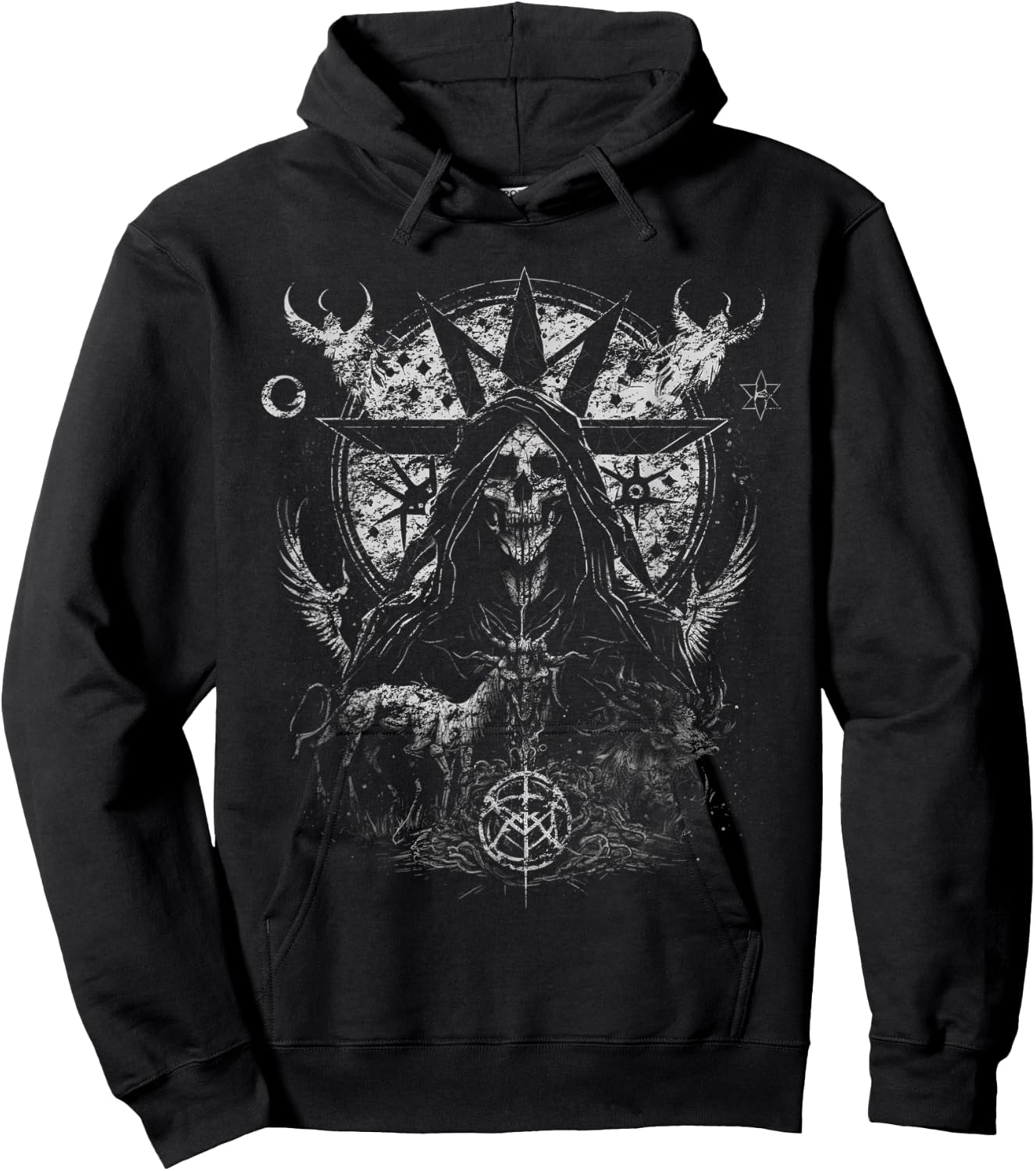 Gothic Aesthetic Occult Unholy Grunge Emo Punk Satanic Hoodie - Hoodie | Black
