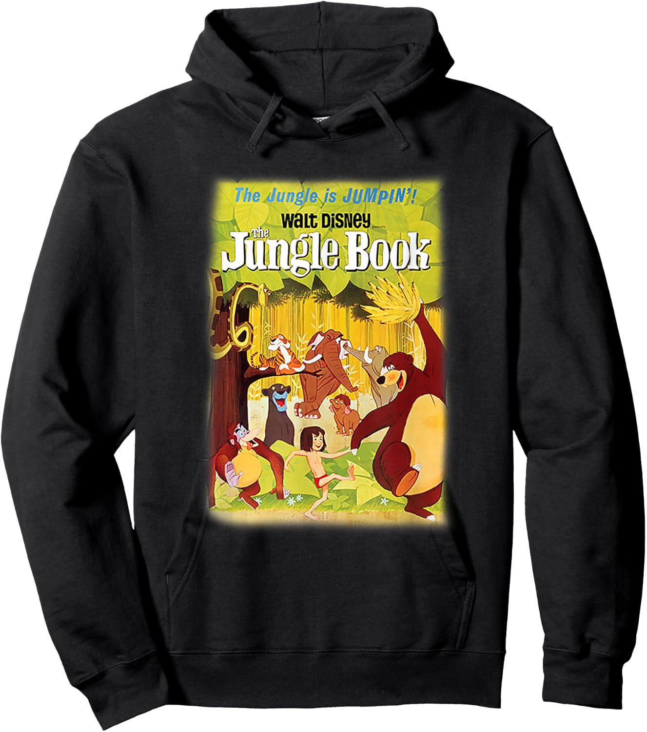 Disney The Jungle Book Full Character Poster Hoodie - Hoodie | Black