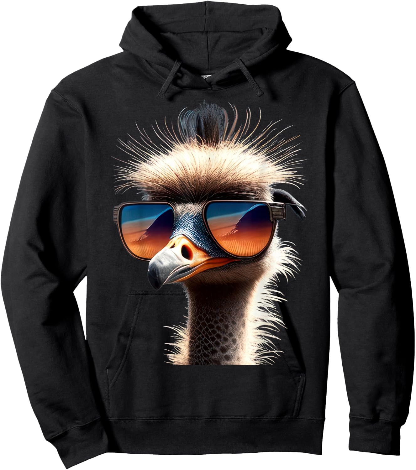 Strauss Bird Ostrich Large Emu Running Bird I Like Bouquets , black Hoodie - Hoodie | Black