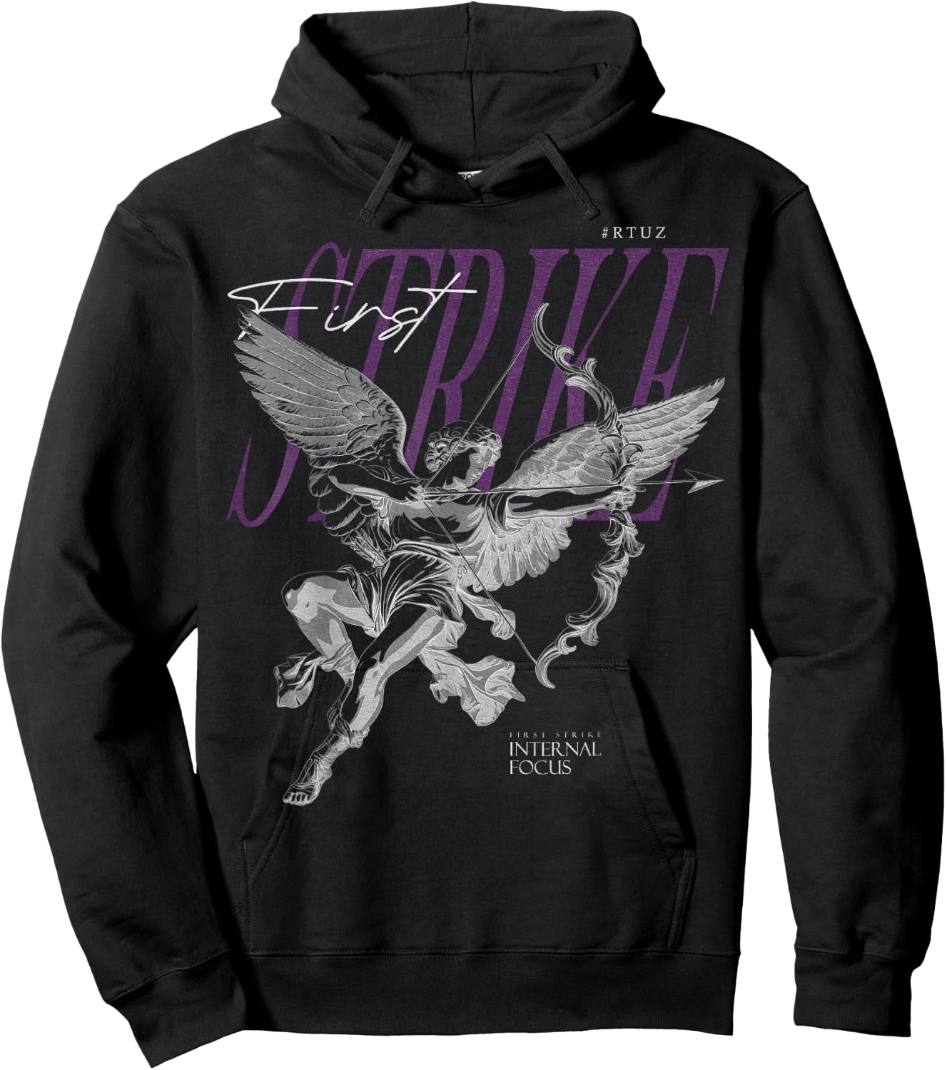 Modern Hip Hop Vintage Graffiti Urban Angel Streetwear , black Hoodie - Hoodie | Black