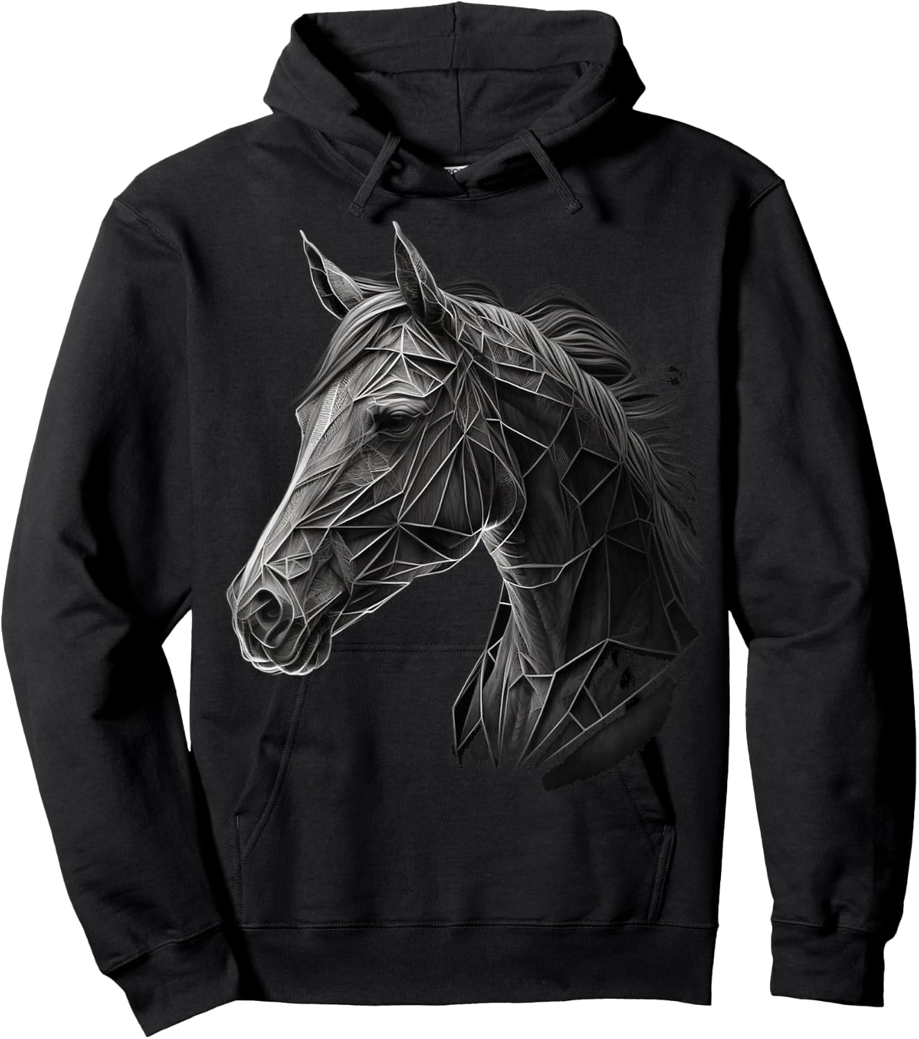 Reiten Kunst Tierdruck Pferd Motiv Pferd Hoodie - Hoodie | Black