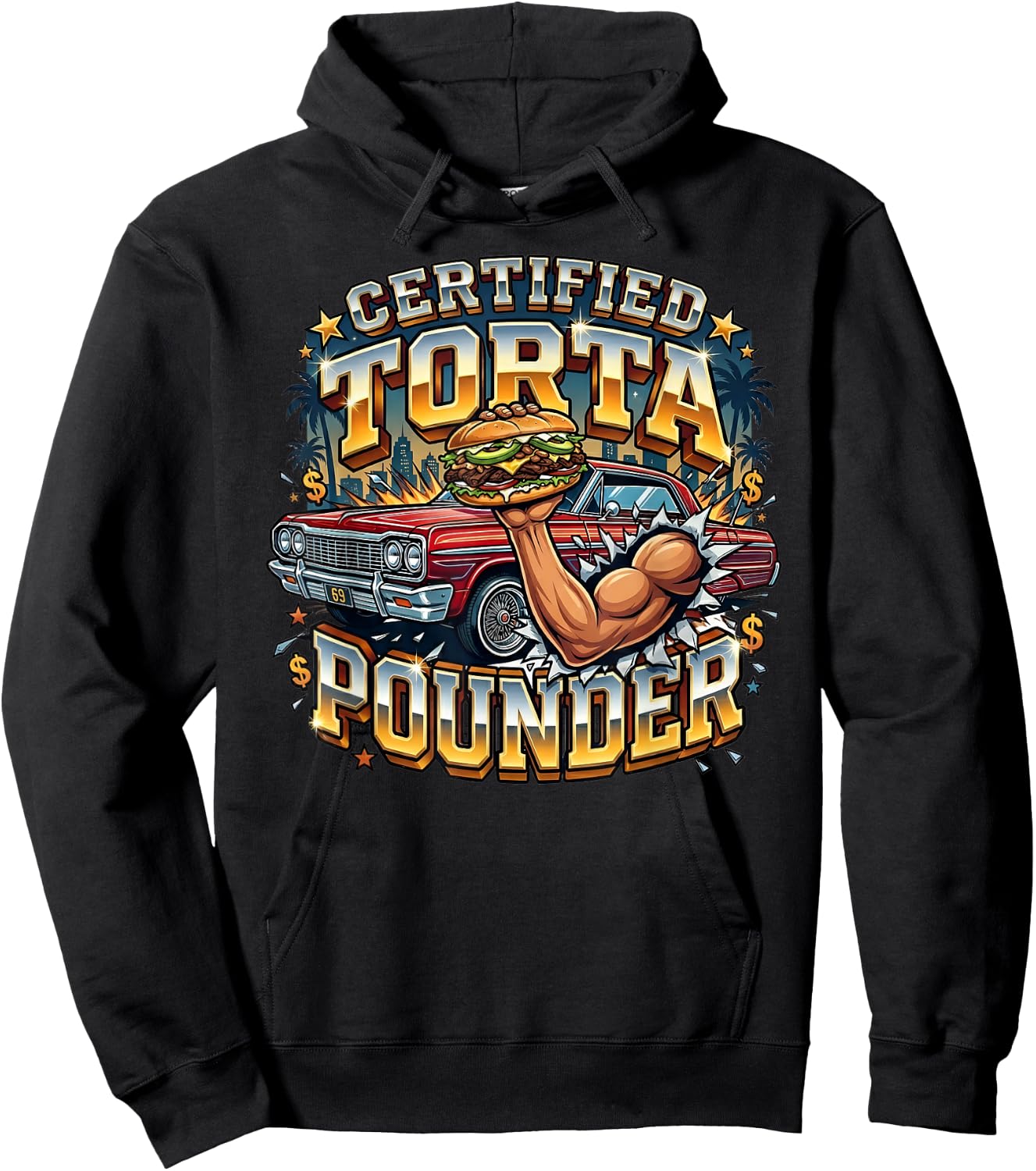 Certified Torta Pounder Funny Hoodie - Hoodie | Black