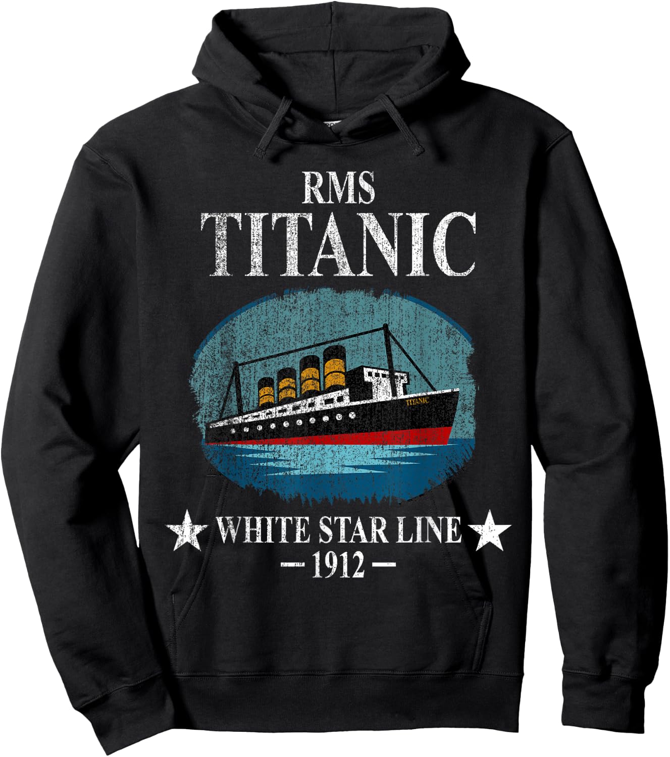 RMS Titanic White Star Line Cruise Ship 1912 Boys Girls Kids Hoodie - Hoodie | Black