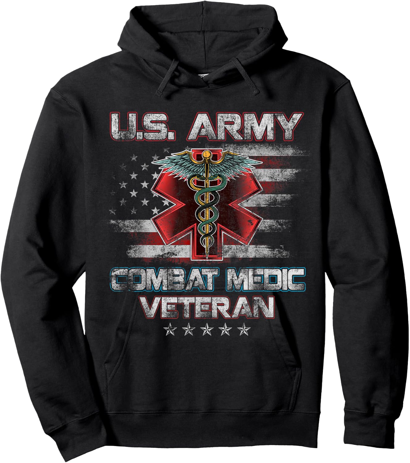 U.S Army Combat Medic Proud Veteran Medical Military Retired Hoodie - Hoodie | Black