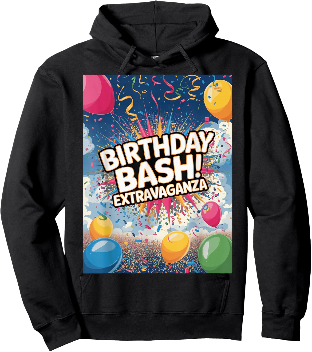Birthday Bash Extravaganza Celebration Party Hoodie - Hoodie | Black