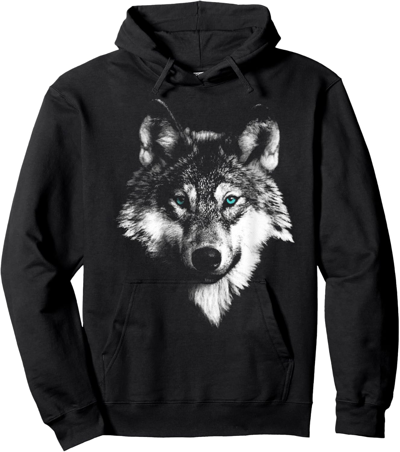 Weißer Wolf mit blauen Augen Hoodie - Hoodie | Black