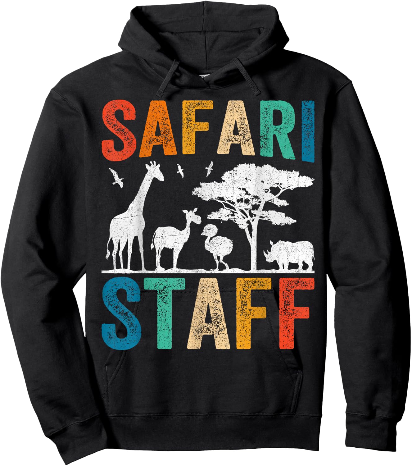 Safari Staff Africa Zoo Wilderness Serengeti Safari Tour Hoodie - Hoodie | Black