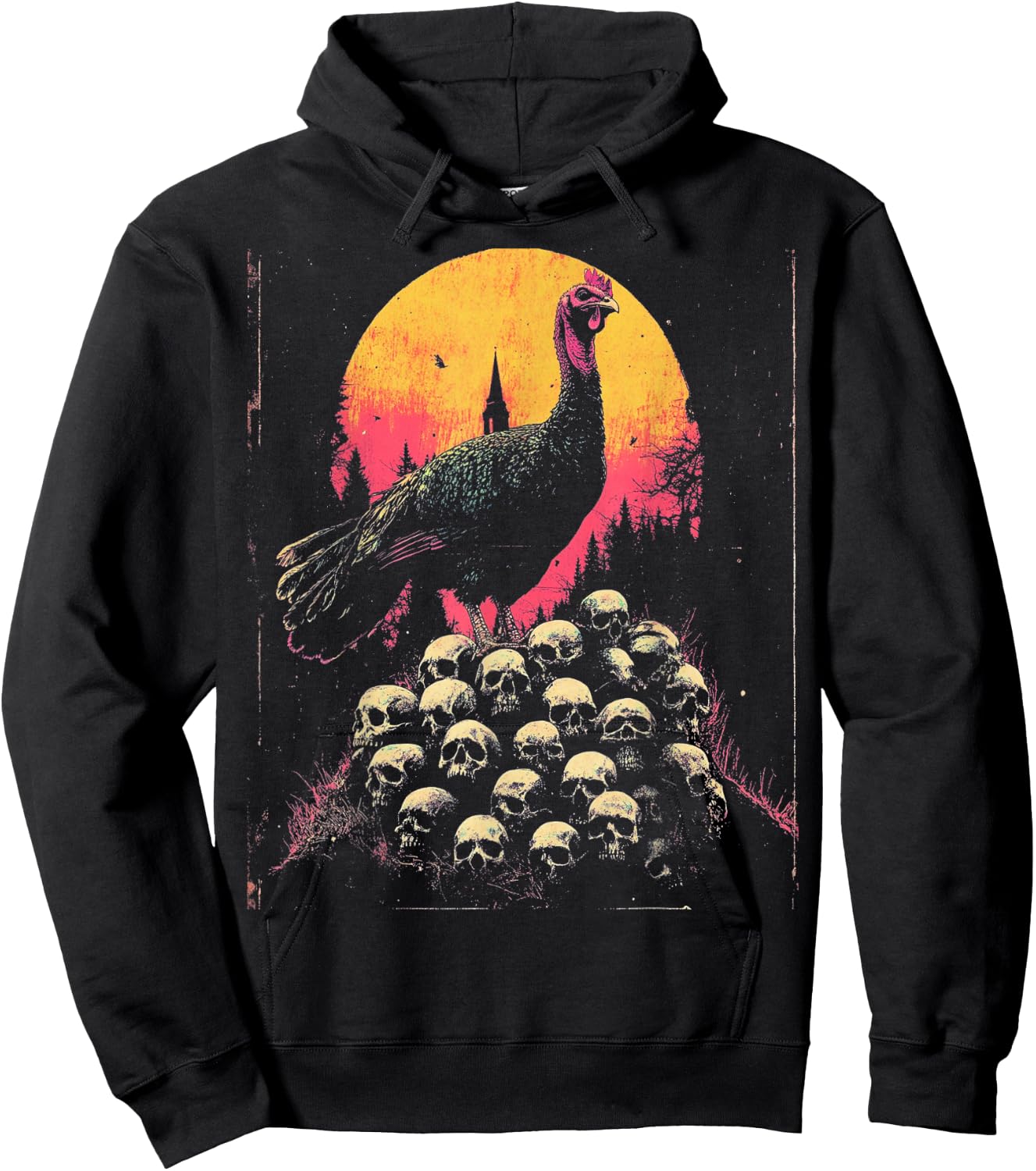 Dark Academia Turkey Goth Hoodie - Hoodie | Black