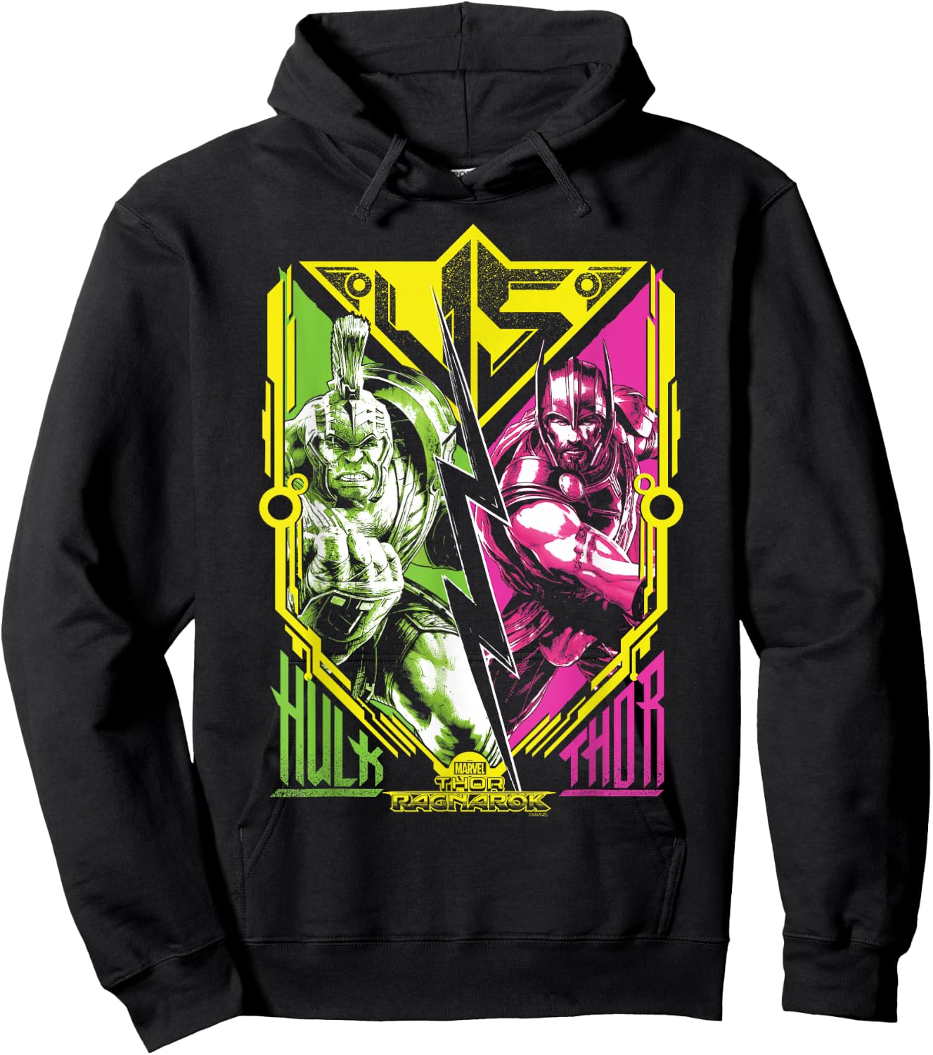 Marvel Thor Ragnarok Thor VS Hulk Hoodie - Hoodie | Black