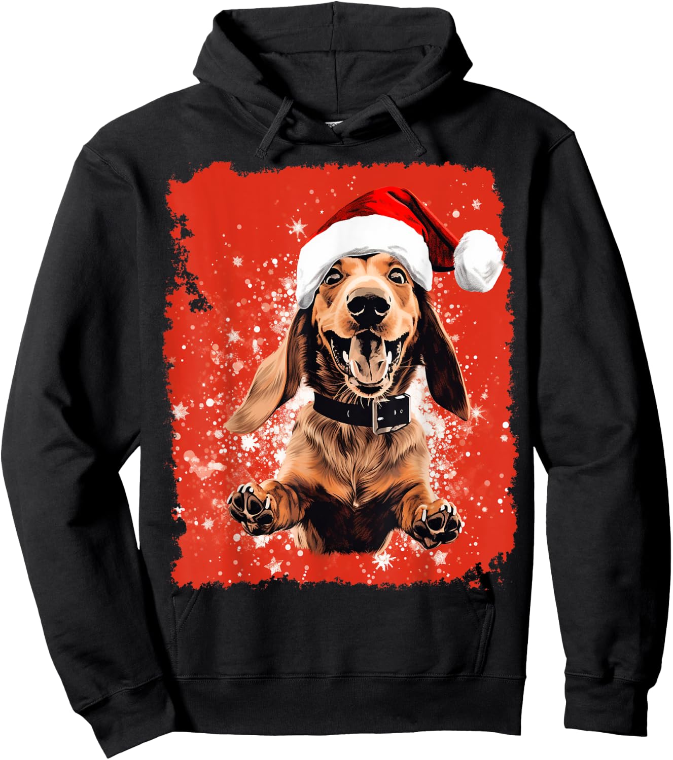 Dachshund Christmas Hoodie - Hoodie | Black