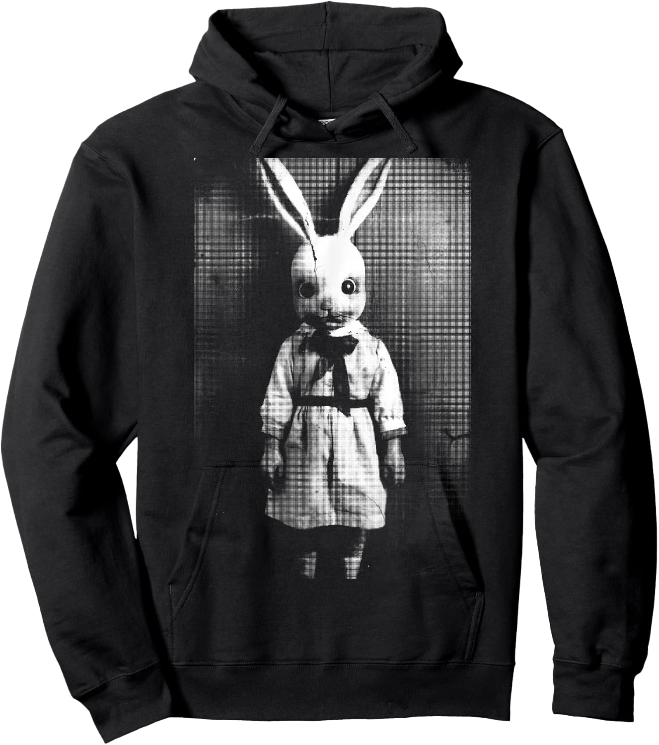 Horror Bunny Rabbit | Dark Creepy Unholy Gothic Halloween Hoodie - Hoodie | Black