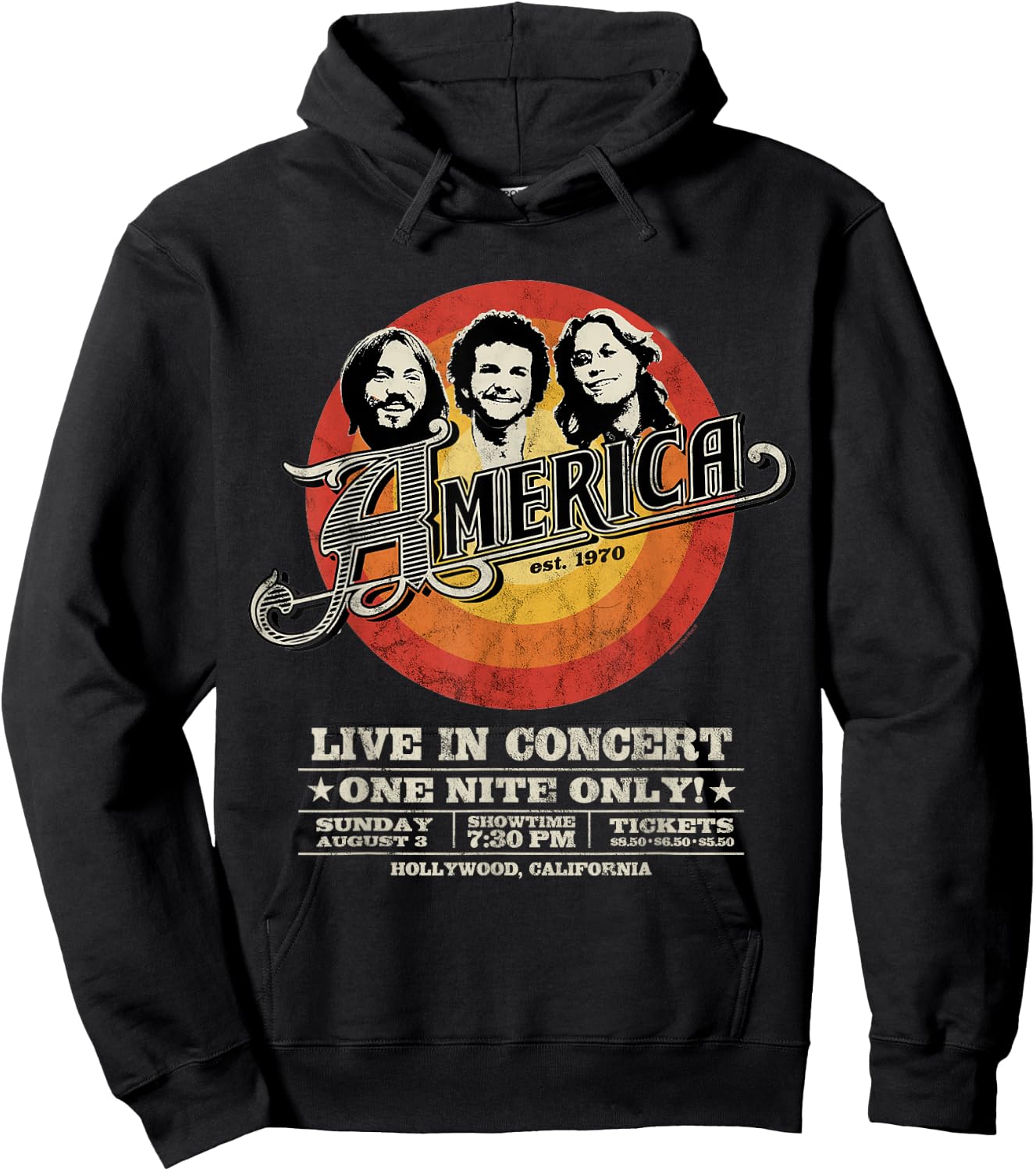 Offiziell America the Band Live in Concert Black Hoodie - Hoodie | Black