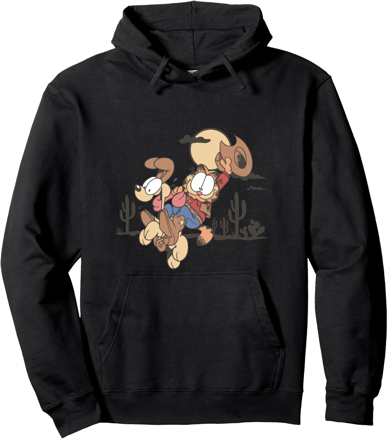 Garfield & Odie Best Friends Desert Vintage Hoodie - Hoodie | Black