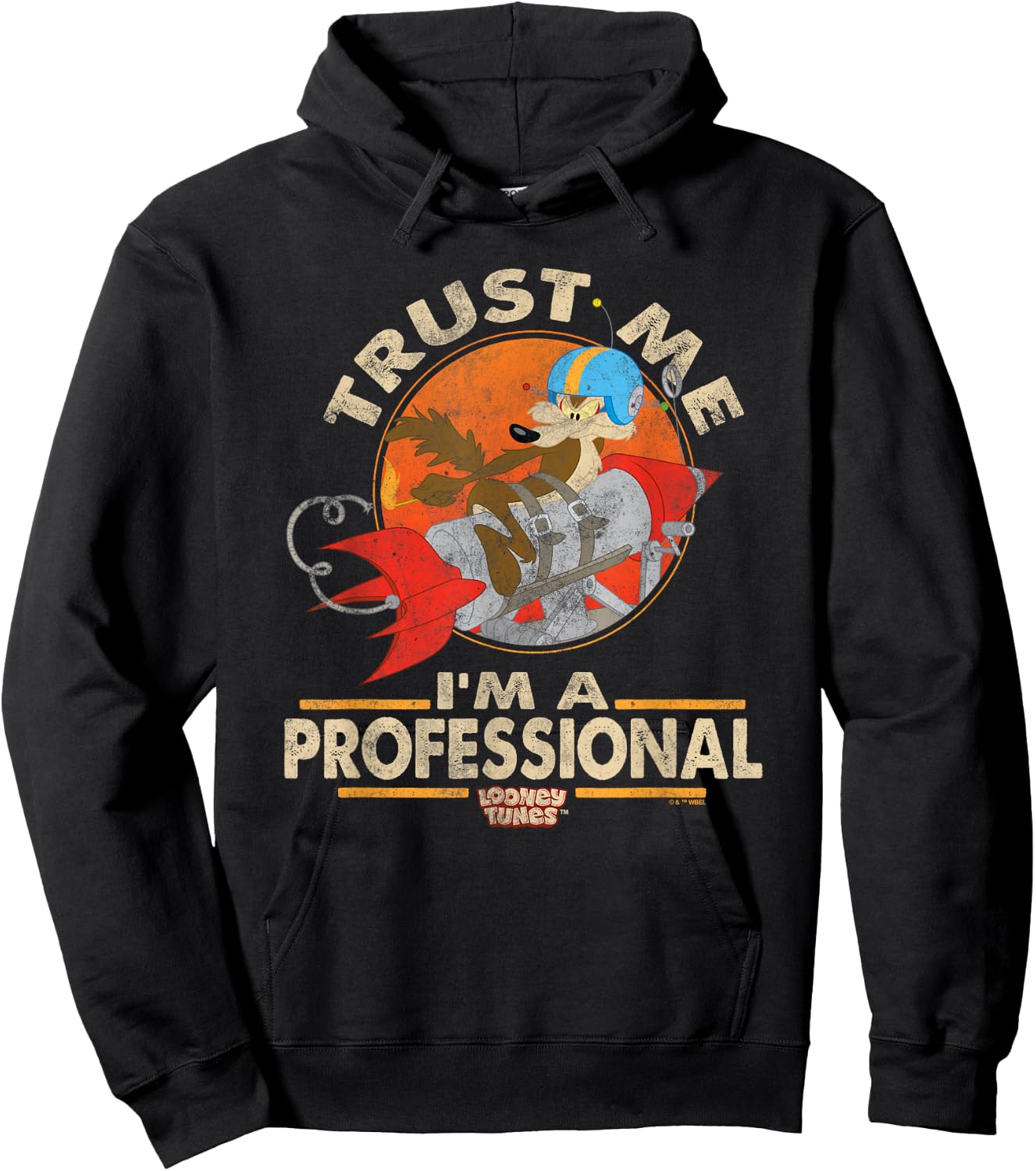 Looney Tunes Wile E Coyote I'm A Professional Hoodie - Hoodie | Black