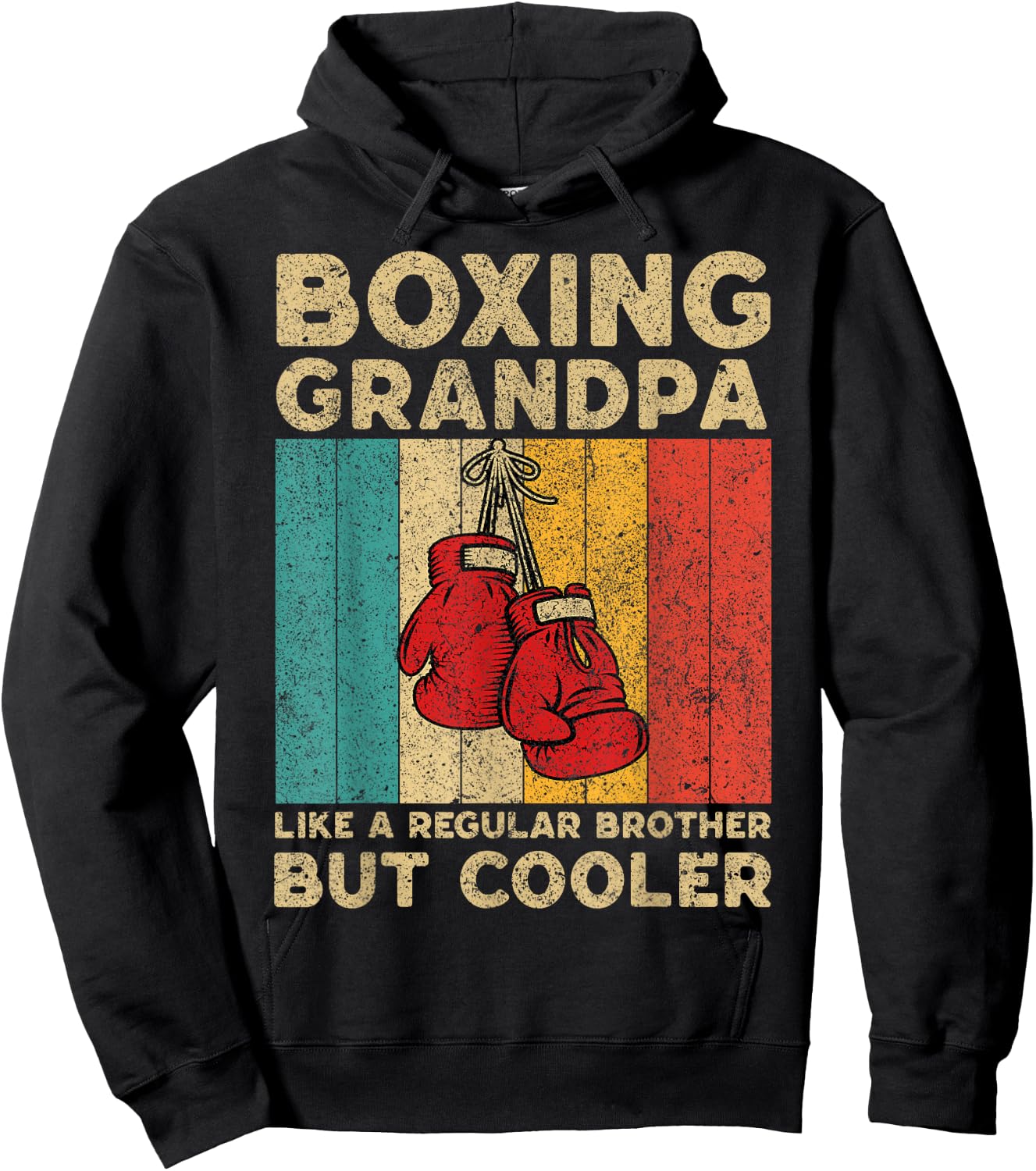 Boxing Husband Vintage Boxing Boxer Hoodie - Hoodie | Black