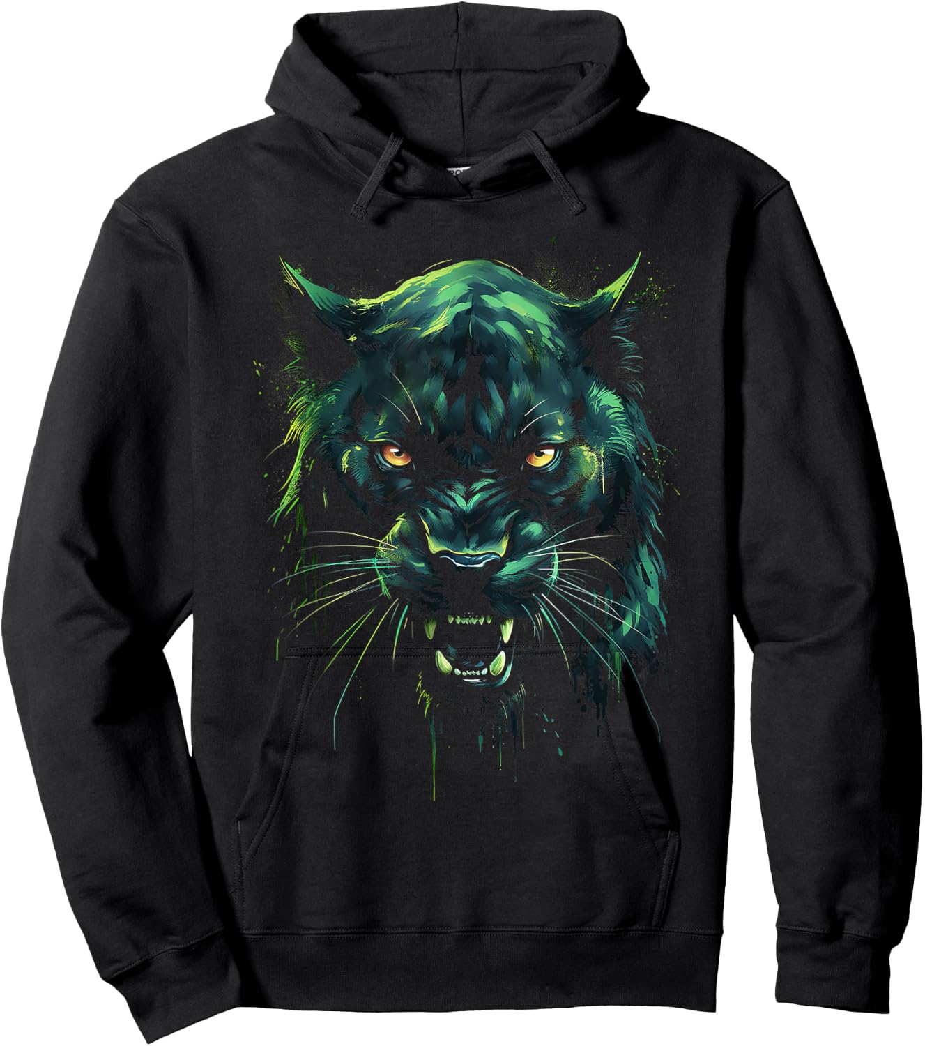Panther with beautiful green eyes black panthers Hoodie - Hoodie | Black