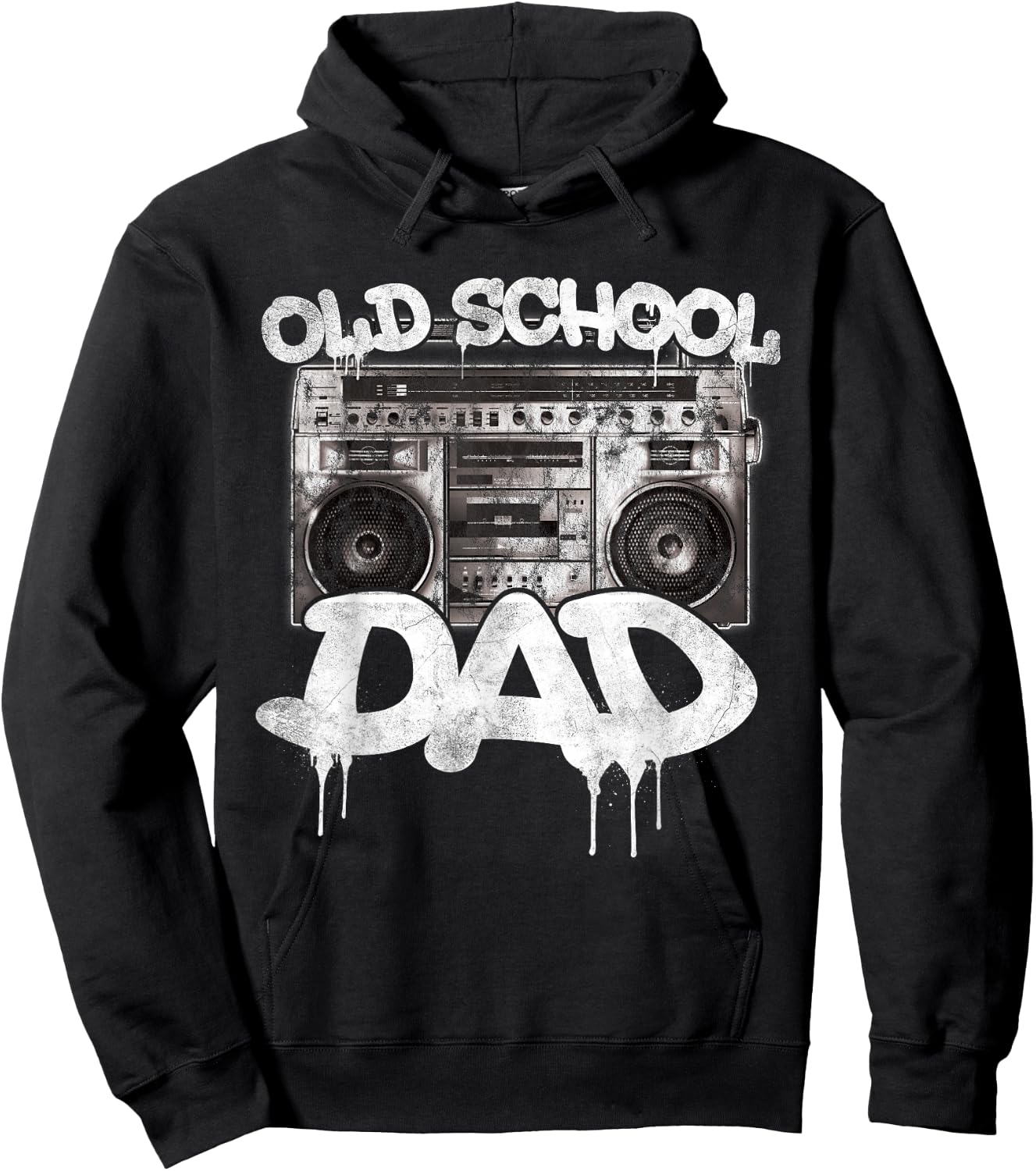 Old School Dad Boombox Hoodie - Hoodie | Black