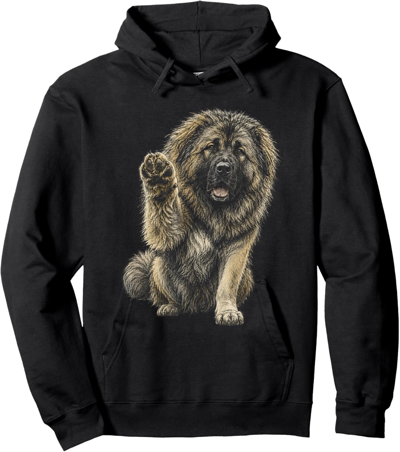 Caucasian Shepherd Dog Artwork Design Hoodie - Hoodie | Black