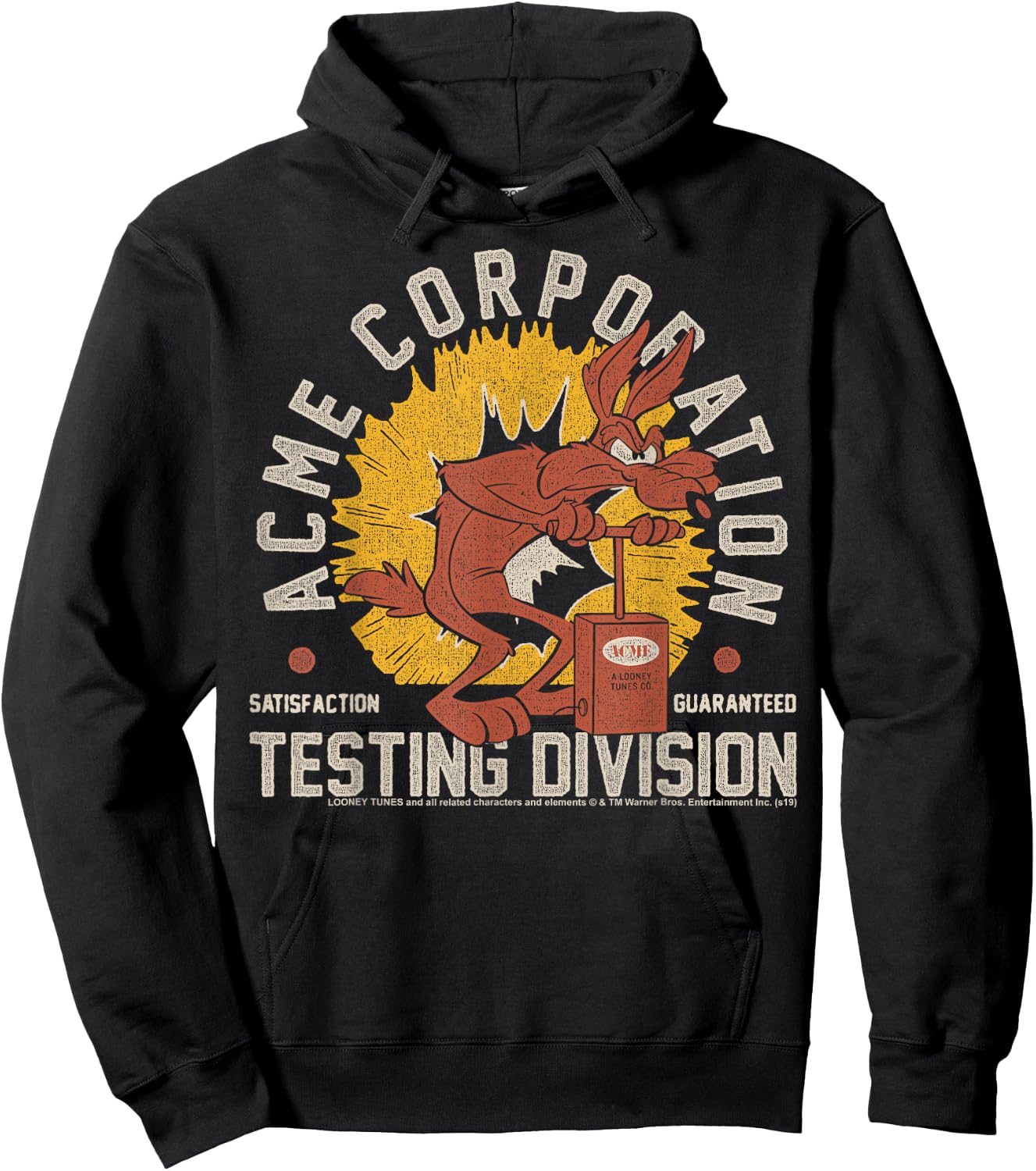 Looney Tunes Wile E. Coyote Acme Corporation Testing Small Hoodie - Hoodie | Black