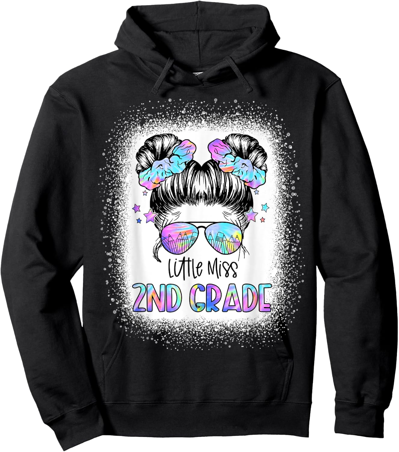Little Miss 2nd Grade First Day Of School Second Grade Girls Hoodie - Hoodie | Black